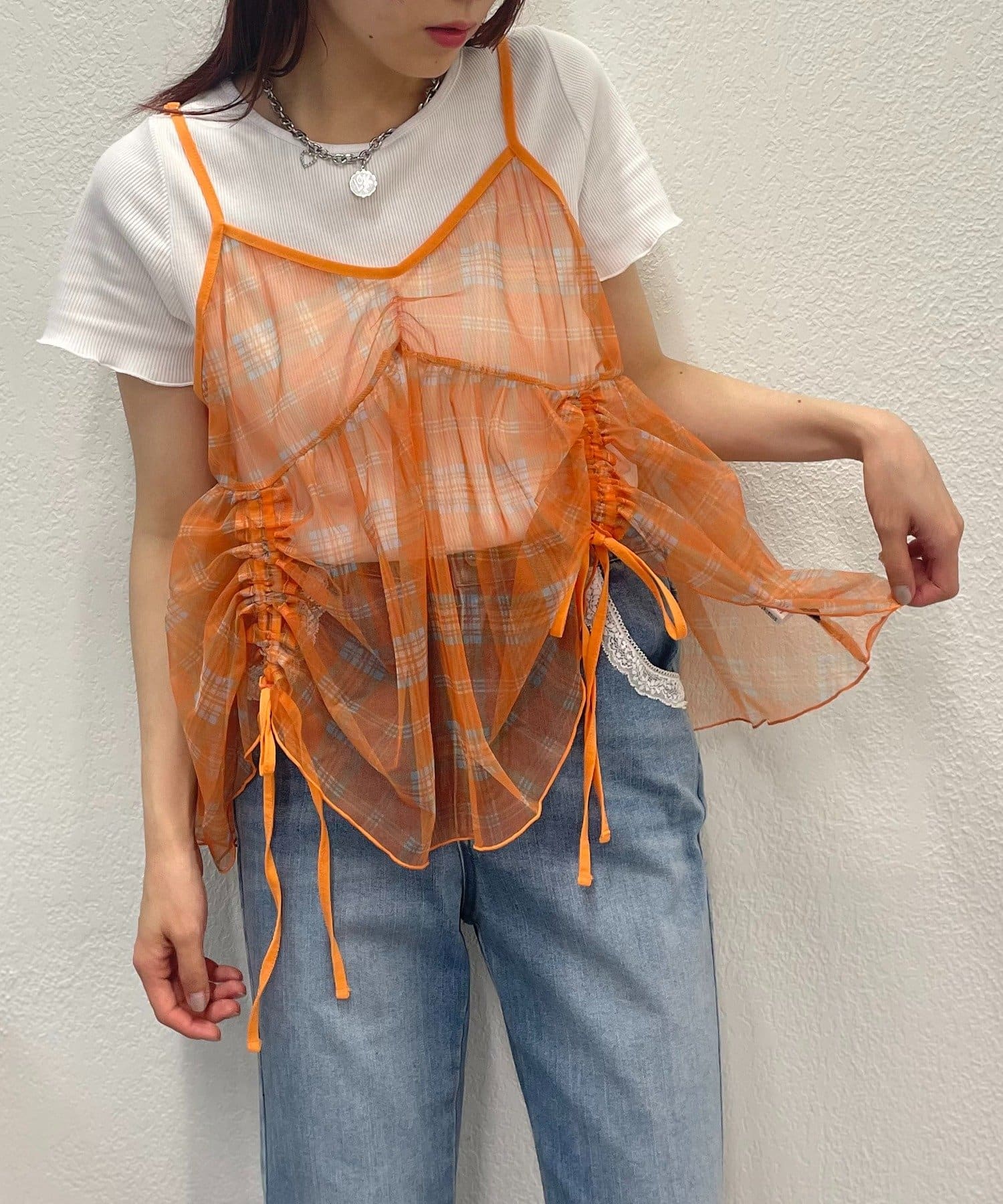 バヤコさんチェックキャミとパンツセット 新品タグ付き】バヤコ企画 キャミ×パンツ セットアップ ブラック