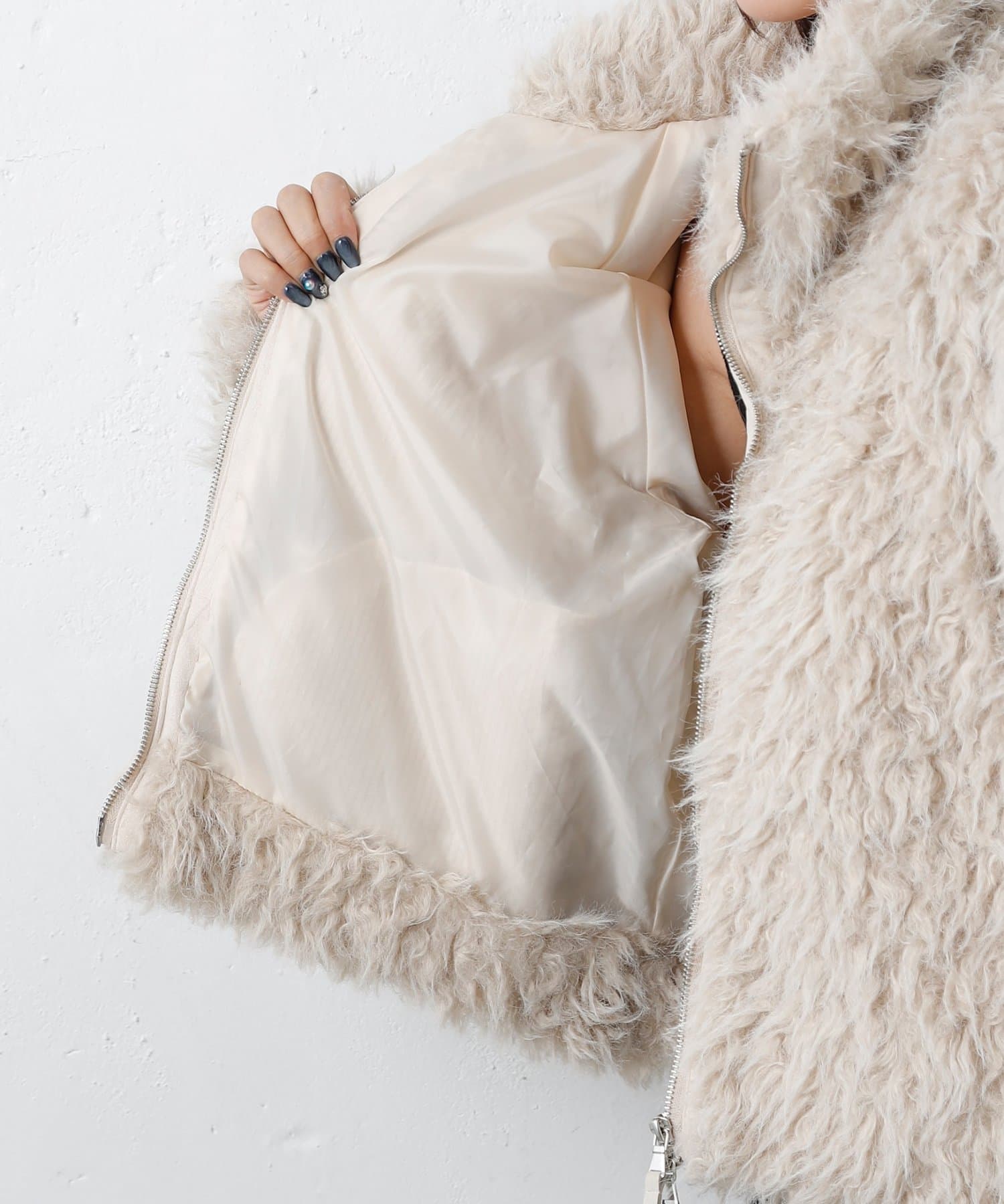 COLONY 2139(コロニー トゥーワンスリーナイン) ミックスシープファースタンドブルゾン