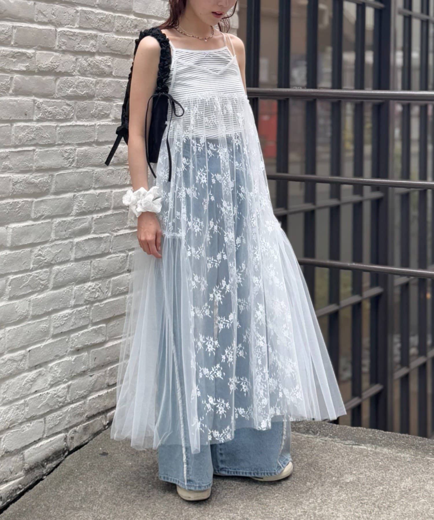 シアーレースキャミワンピース | w closet(ダブルクローゼット