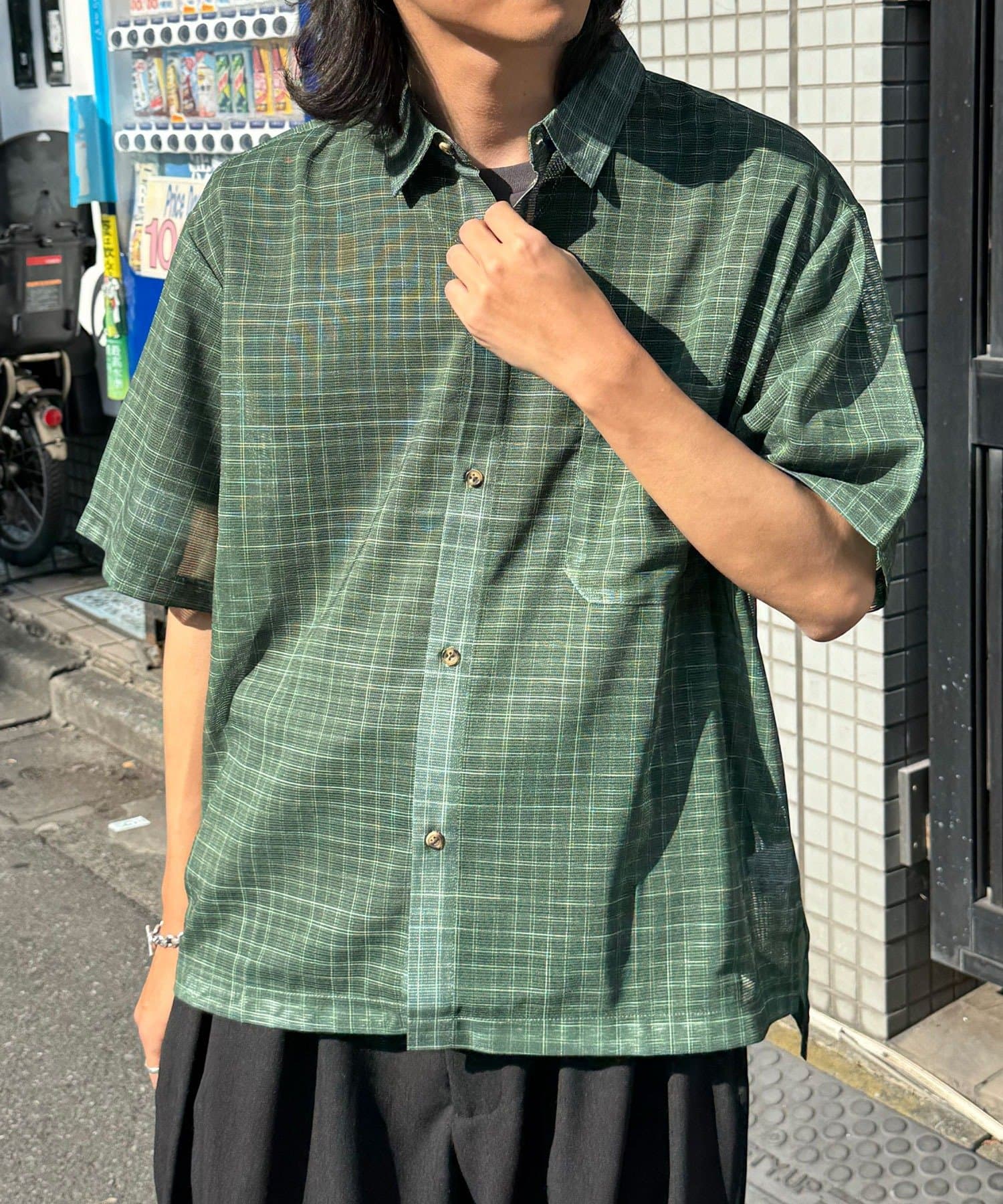 CIAOPANIC(チャオパニック) メッシュアソート柄ショートスリーブシャツ