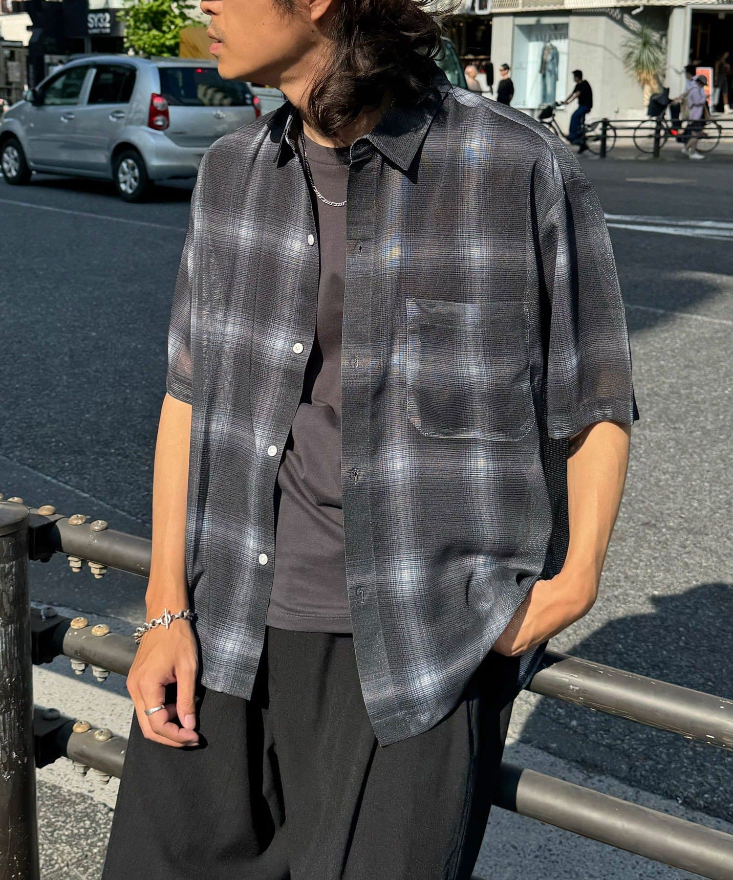 CIAOPANIC(チャオパニック) メッシュアソート柄ショートスリーブシャツ