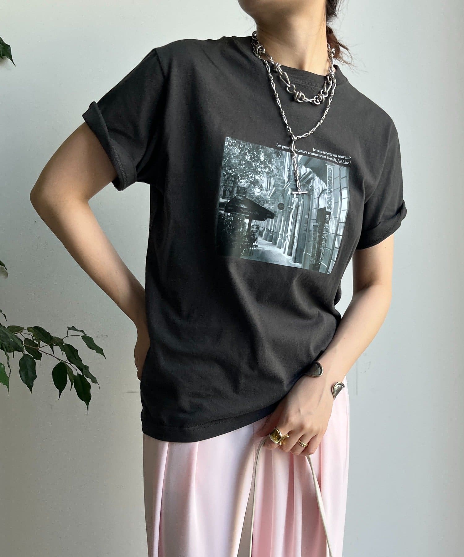 DOUDOU(ドゥドゥ) フォトプリントTEE