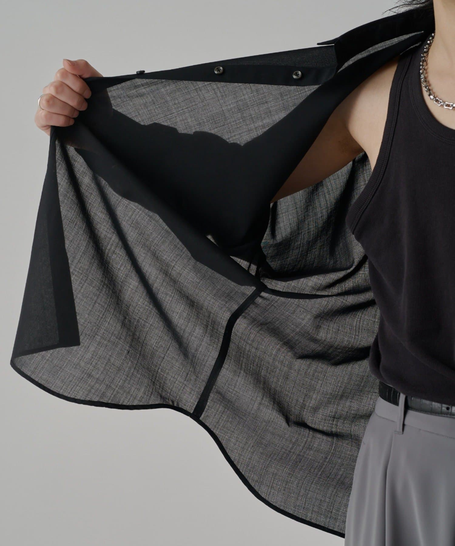 Lui's(ルイス) ウール混ドライタッチシアーシャツ