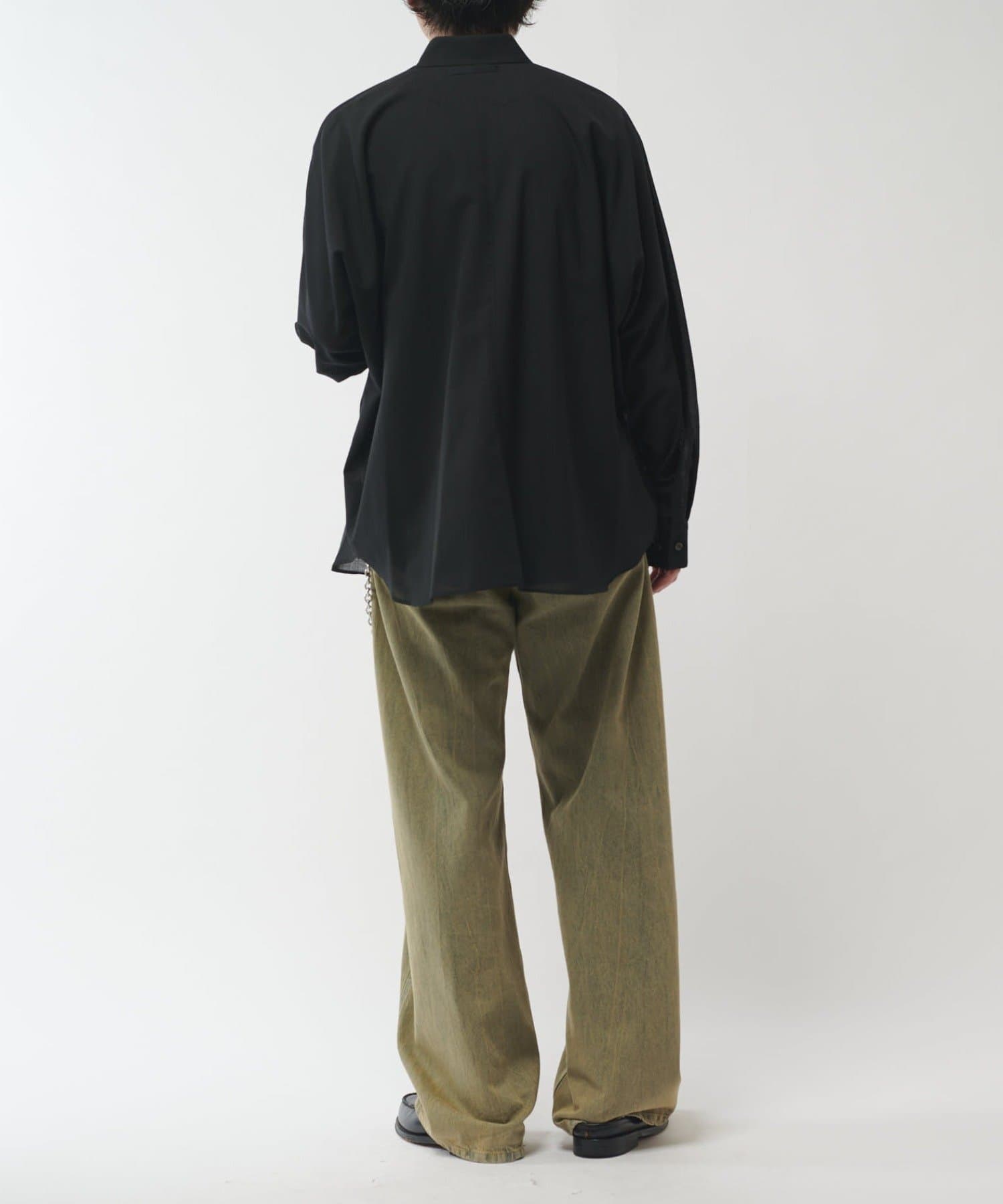 Lui's(ルイス) ウール混ドライタッチシアーシャツ