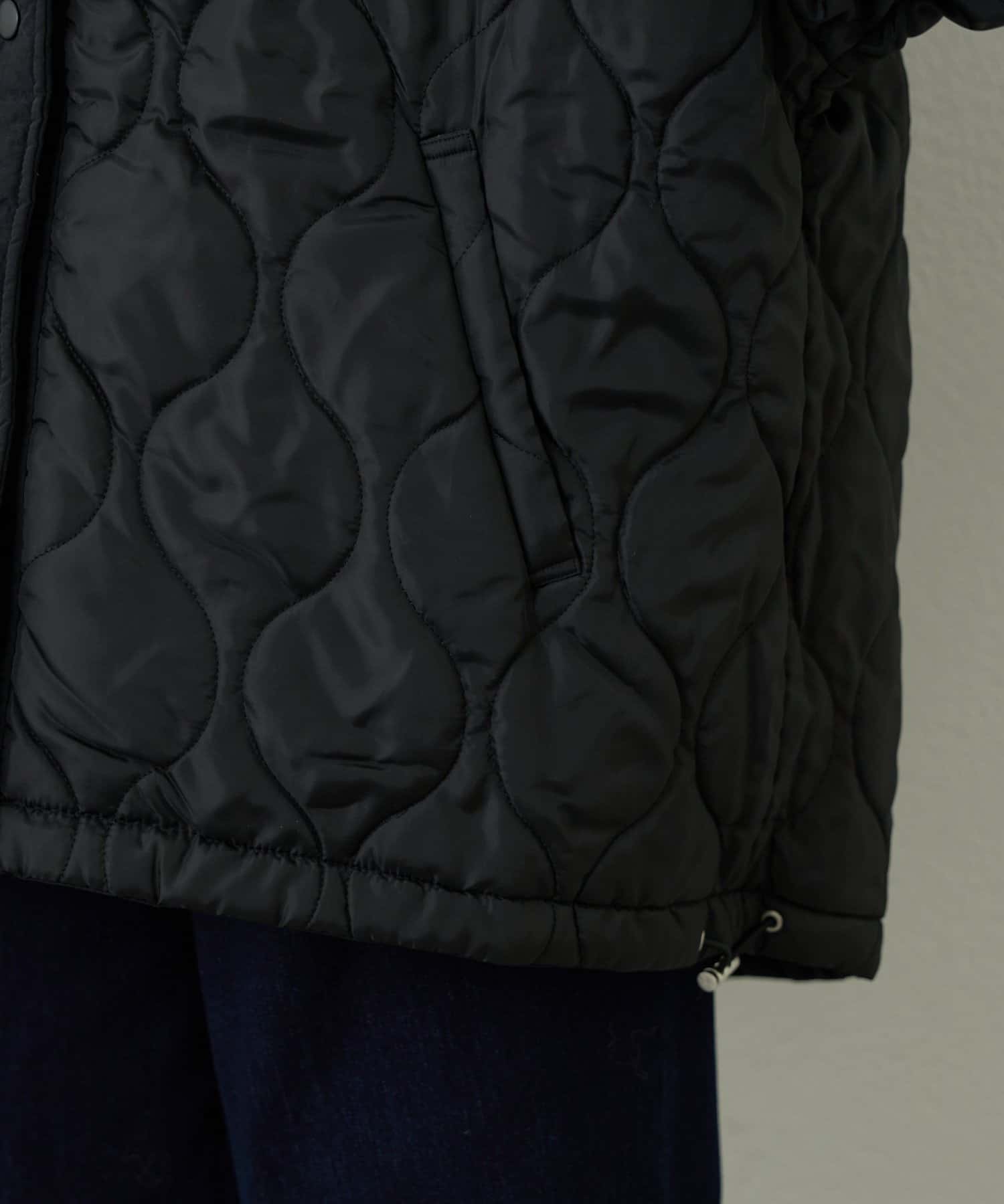 un dix cors(アンディコール) 《幅広い着こなしに》リバーシブルスタンドカラーバッファーコート