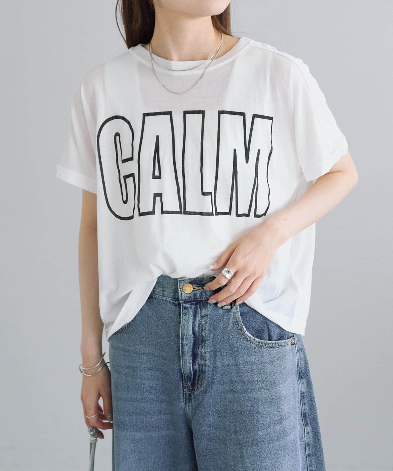 PUAL CE CIN(ピュアルセシン) コットンナイロンシアーロゴTシャツ