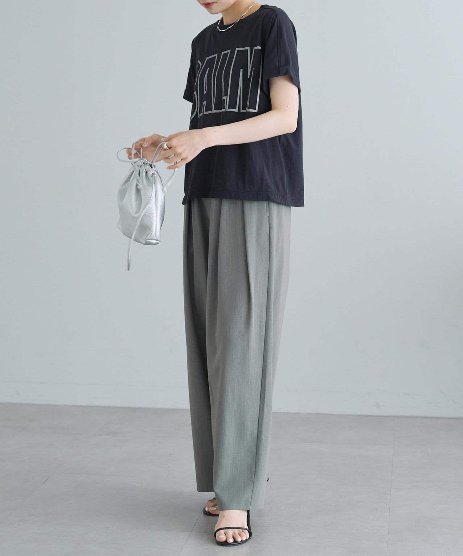 PUAL CE CIN(ピュアルセシン) コットンナイロンシアーロゴTシャツ