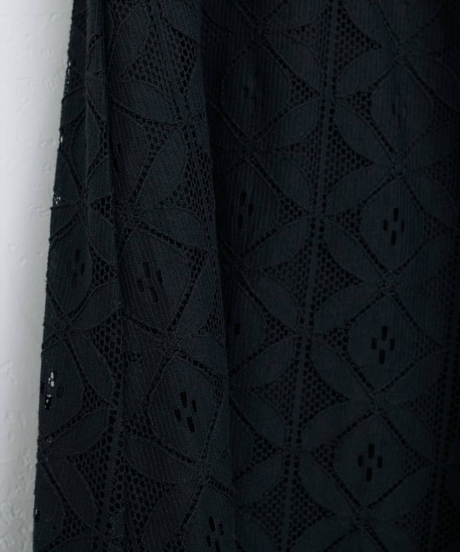 natural couture(ナチュラルクチュール) ウエストベルト付きカラーレースワンピース