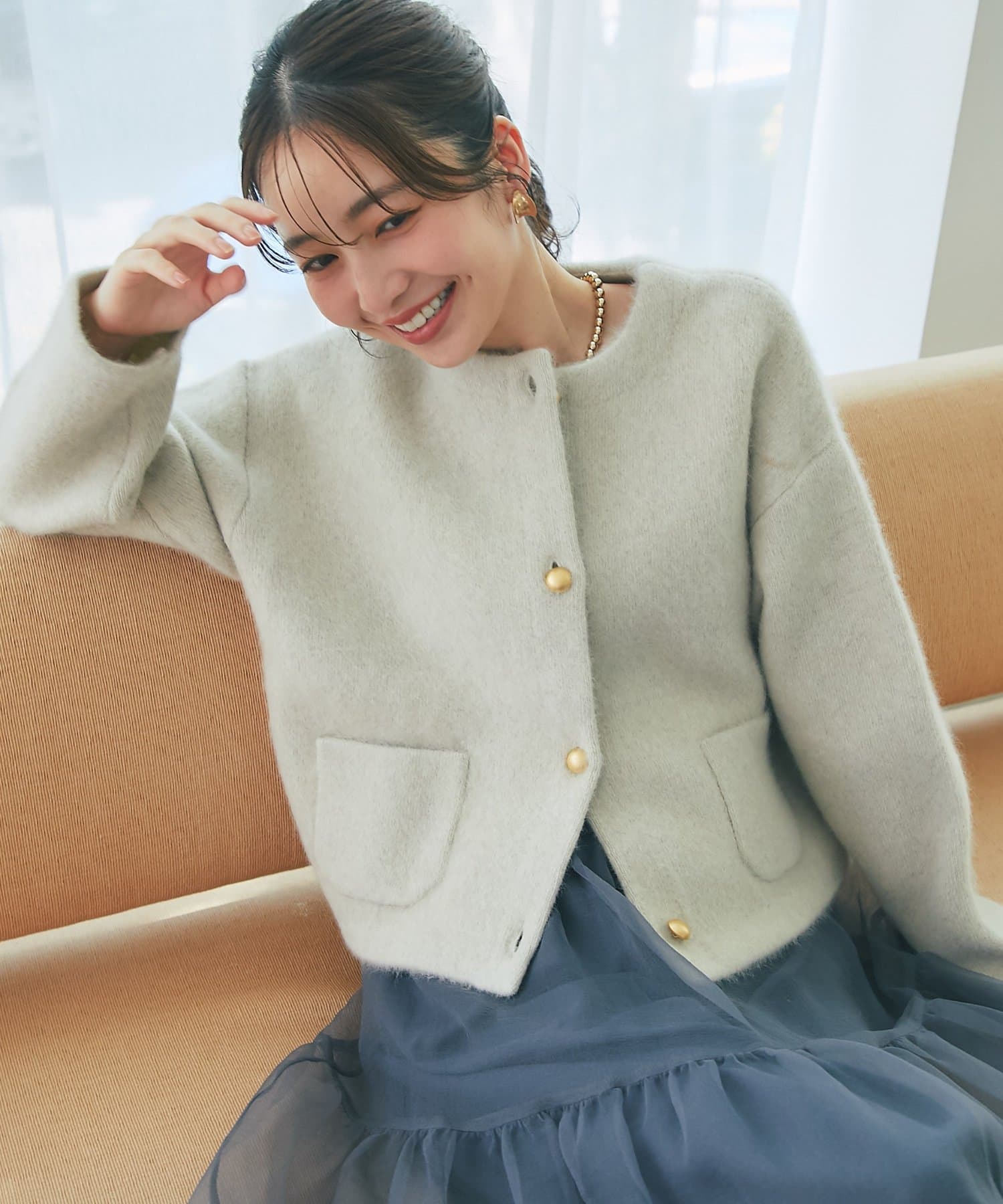 La boutique BonBon(ラブティックボンボン) ハイクオリティウール接結ジャケットカーディガン