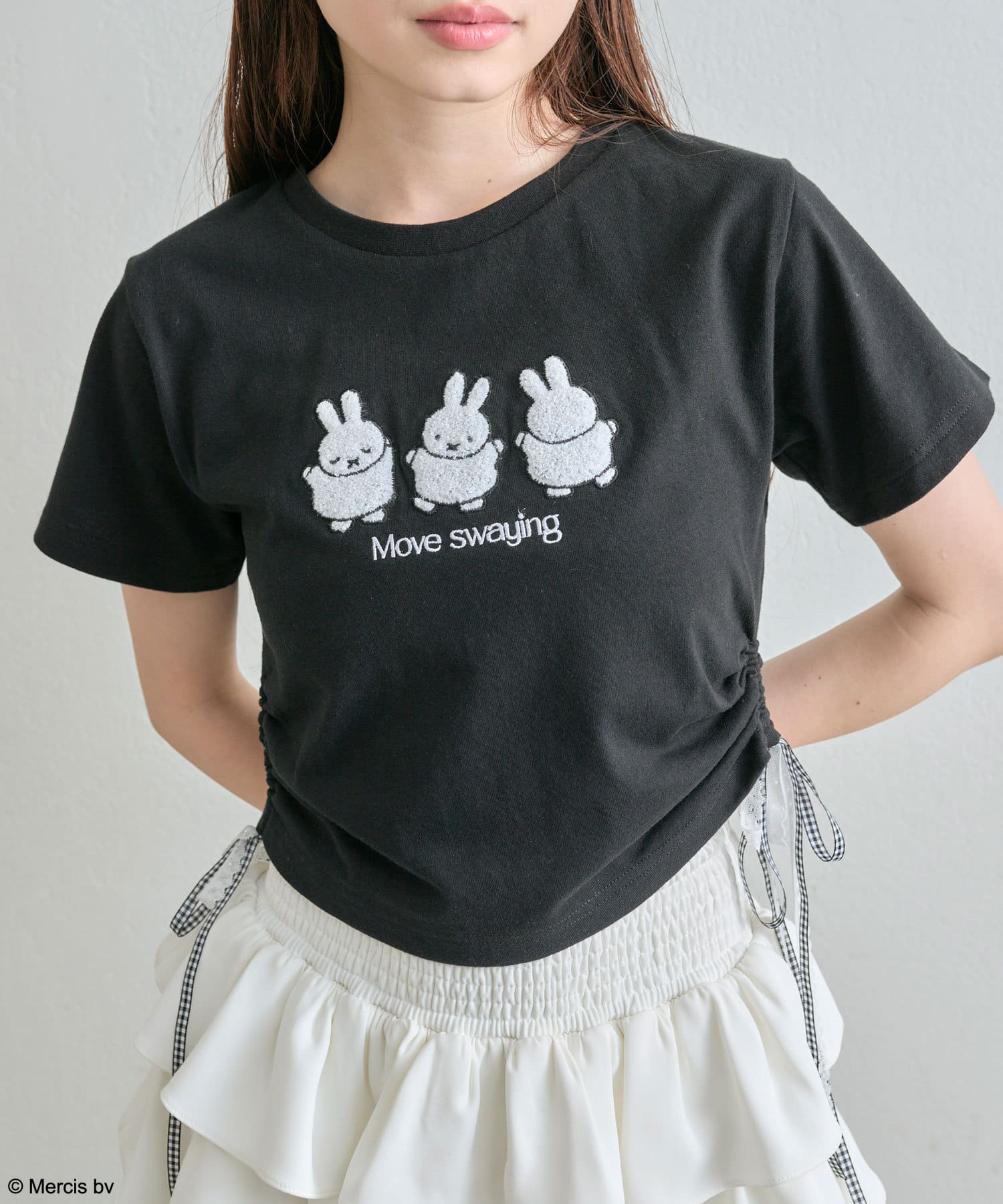 OLIVE des OLIVE(オリーブ デ オリーブ) サガラ刺繍miffyチビT