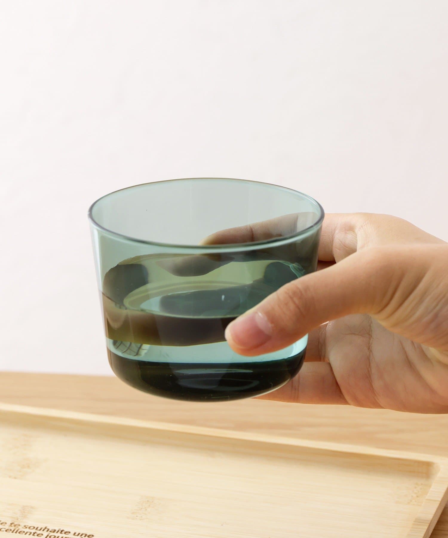 3COINS(スリーコインズ) スタッキングガラスコップ：280ml