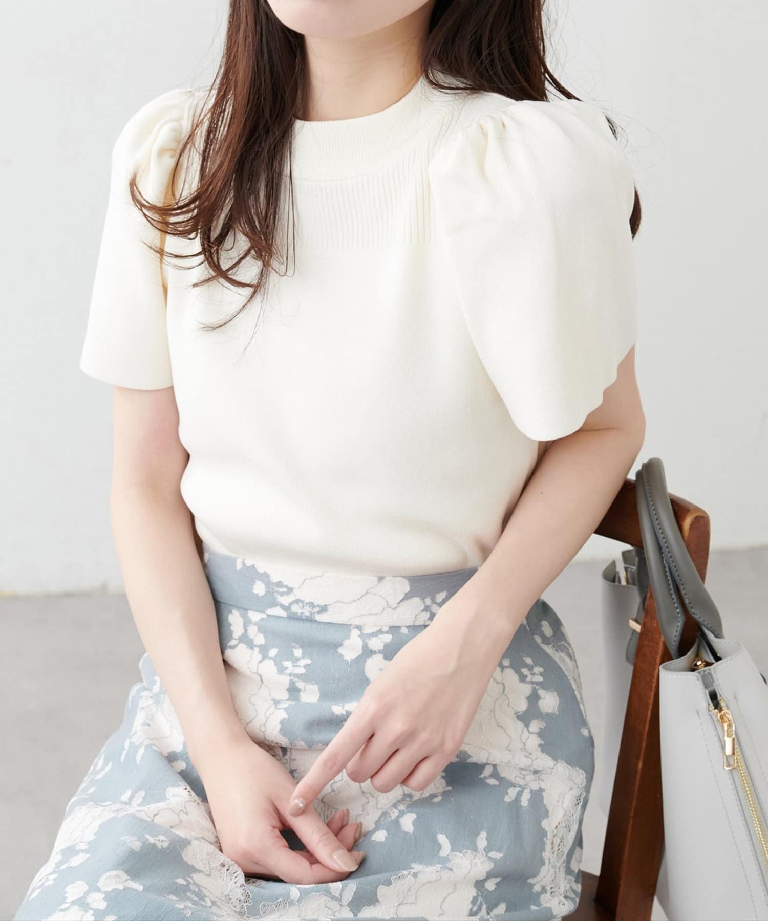 NICE CLAUP / OLIVE des OLIVE OUTLET(ナイスクラップ  / オリーブ デ オリーブ アウトレット) 【natural couture】フリル袖プチハイKTPO
