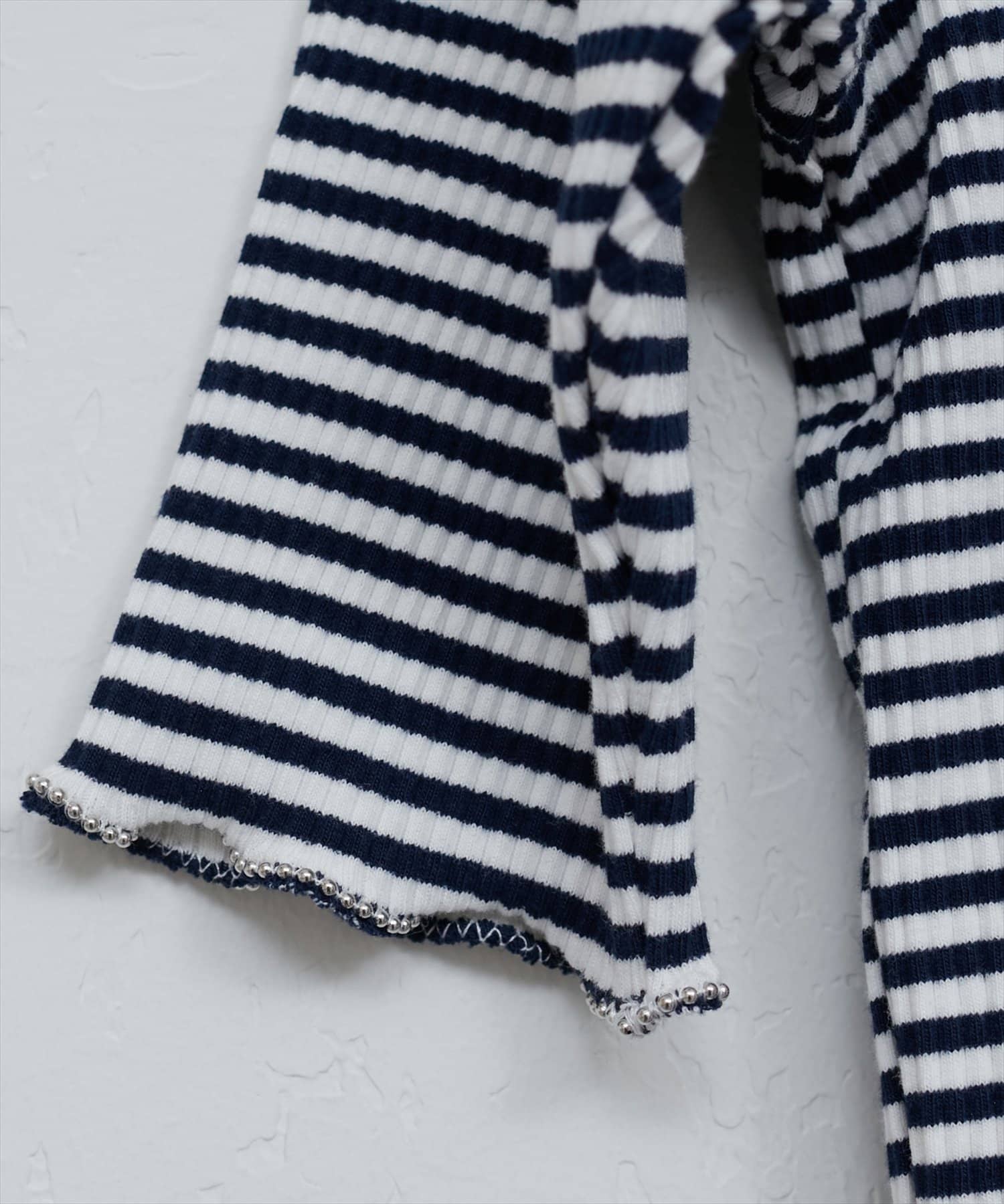 NICE CLAUP / OLIVE des OLIVE OUTLET(ナイスクラップ  / オリーブ デ オリーブ アウトレット) 【natural couture】ボールトリム細リブカットトップス