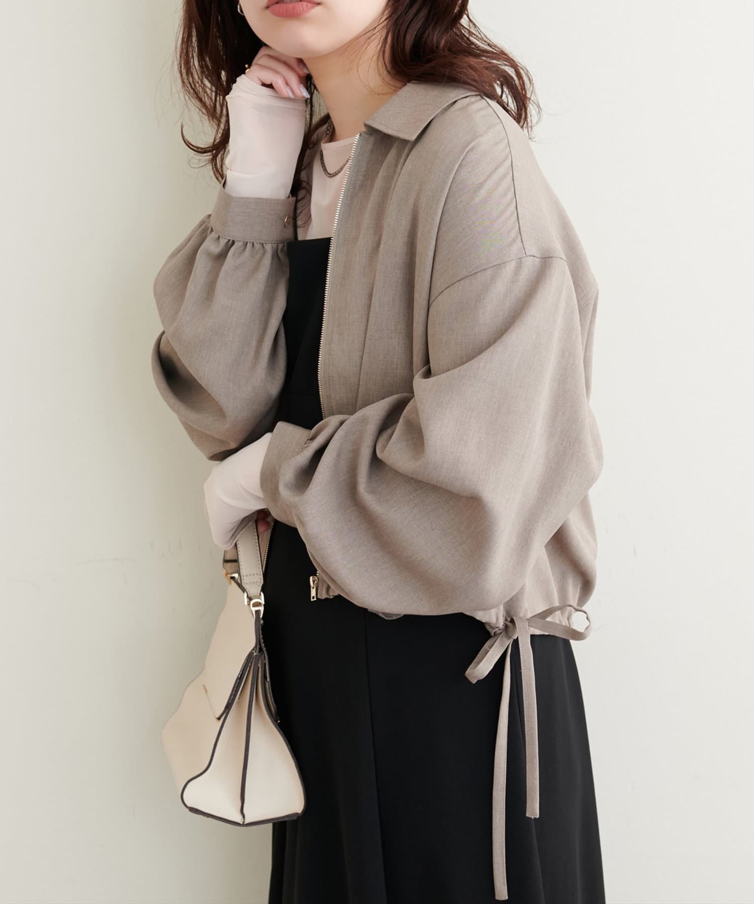 NICE CLAUP / OLIVE des OLIVE OUTLET(ナイスクラップ  / オリーブ デ オリーブ アウトレット) 【natural couture】裾ドロストブルゾン