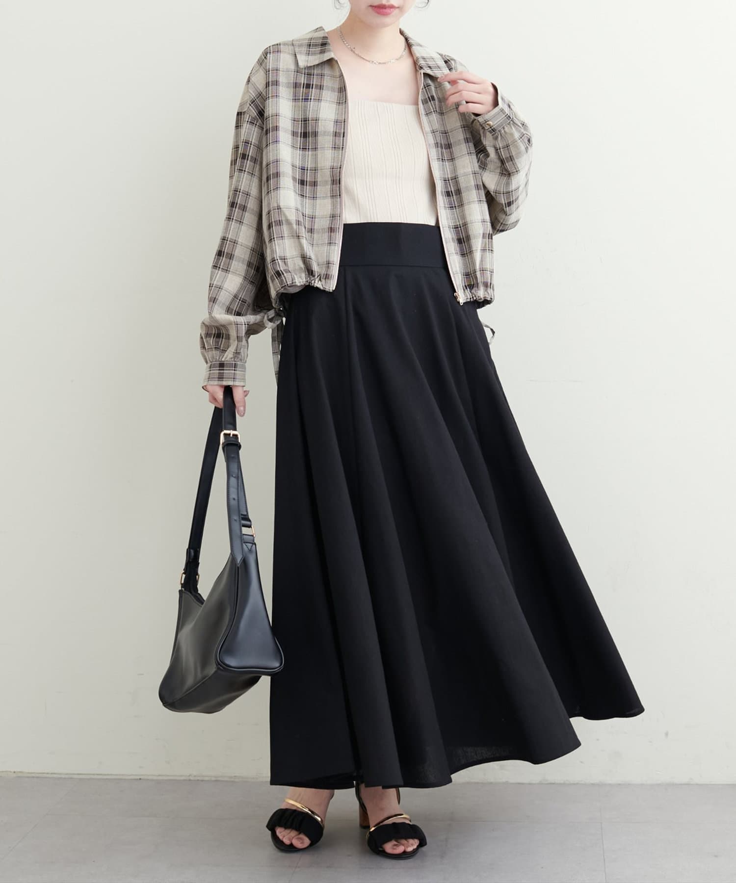 NICE CLAUP / OLIVE des OLIVE OUTLET(ナイスクラップ  / オリーブ デ オリーブ アウトレット) 【natural couture】裾ドロストブルゾン