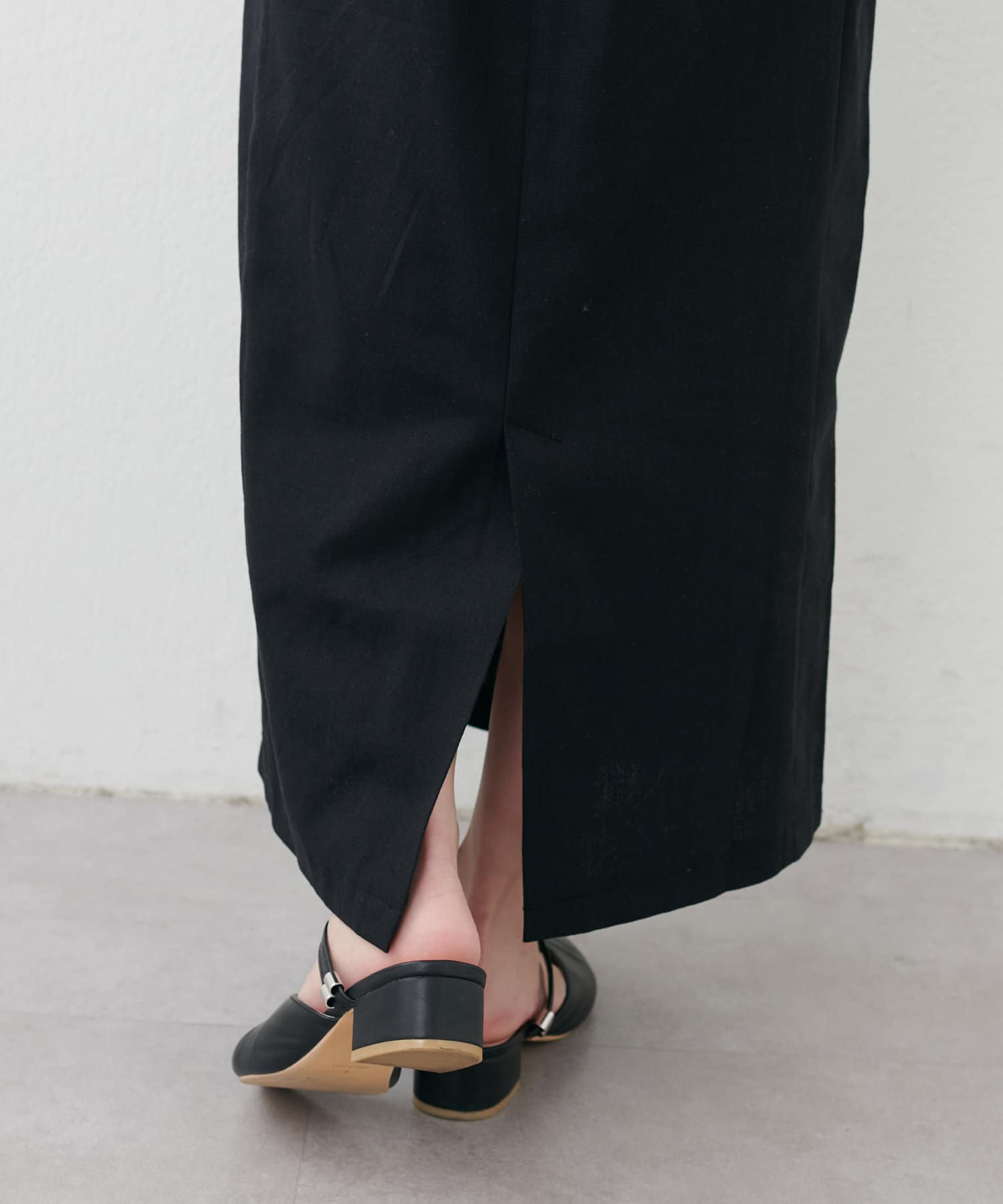 NICE CLAUP / OLIVE des OLIVE OUTLET(ナイスクラップ  / オリーブ デ オリーブ アウトレット) 【natural couture】綿麻パフ袖ワンピース