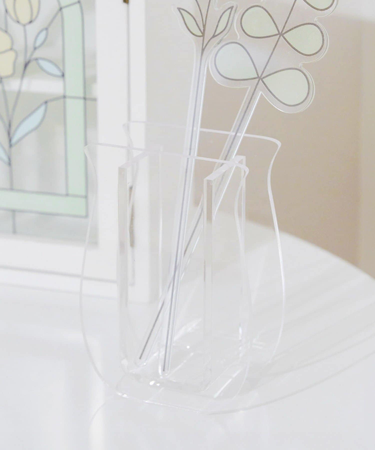salut!(サリュ) アクリルフラワーベース／Flower Art Glass