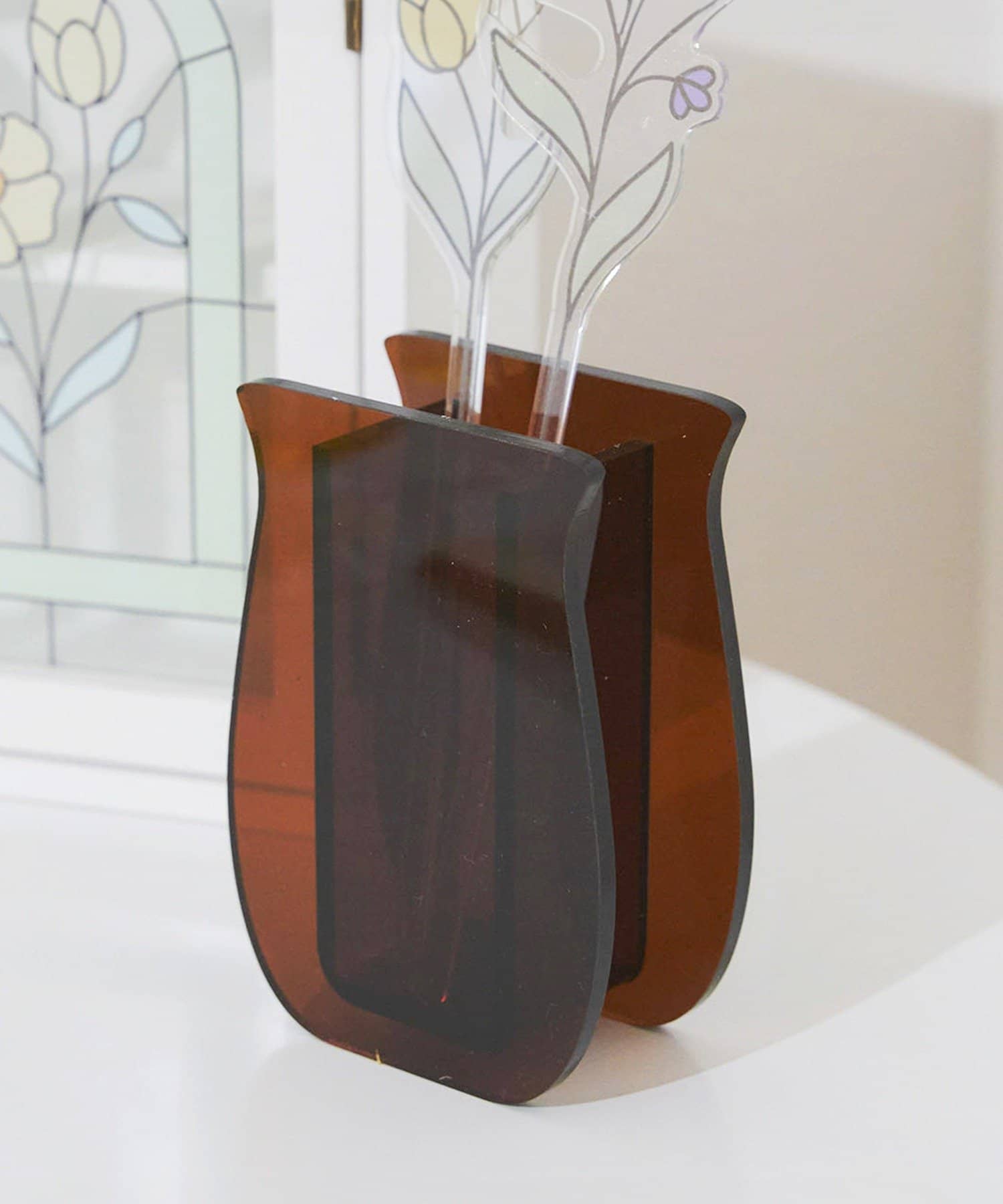 salut!(サリュ) アクリルフラワーベース／Flower Art Glass