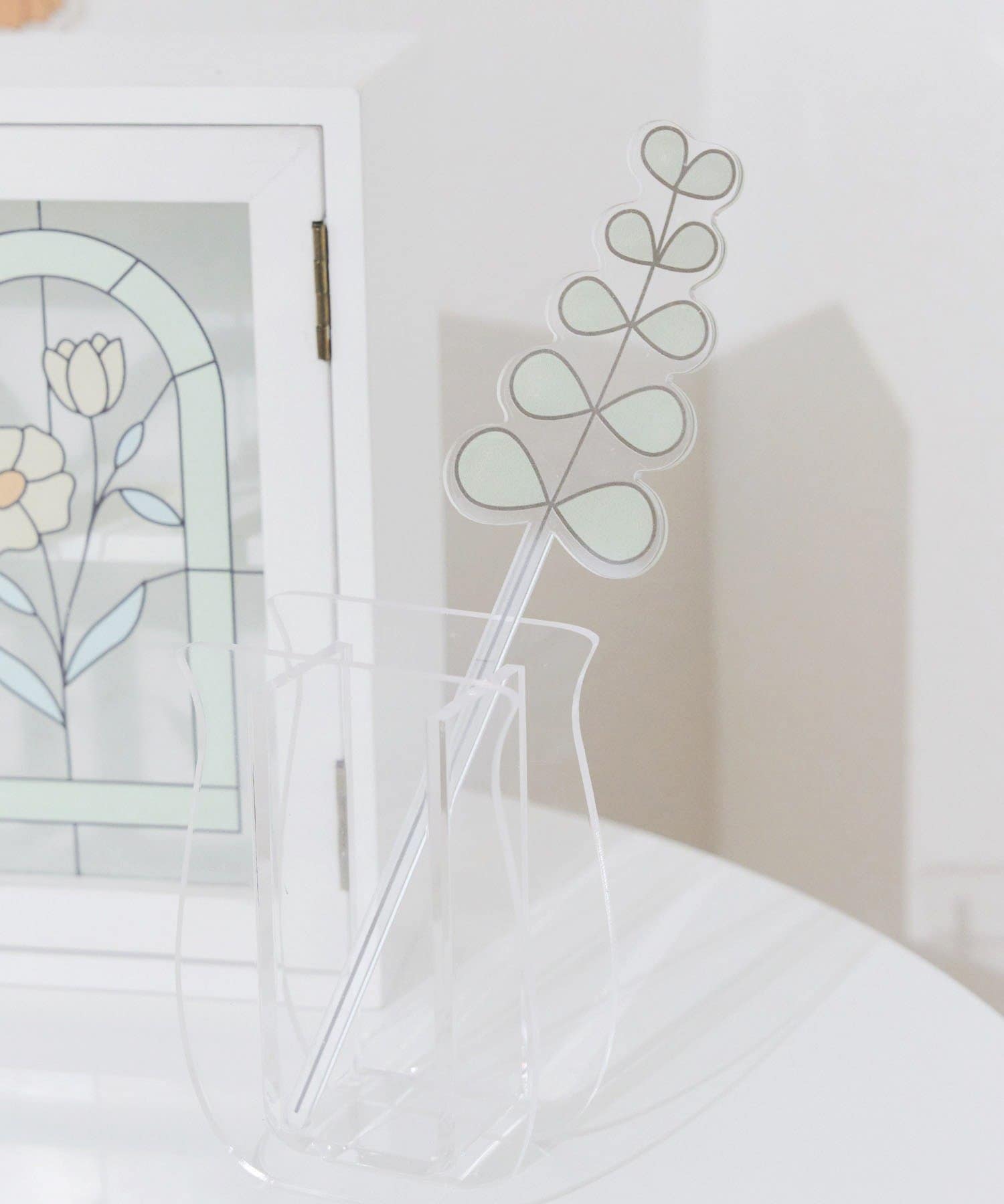 salut!(サリュ) アクリルフラワーピック／Flower Art Glass