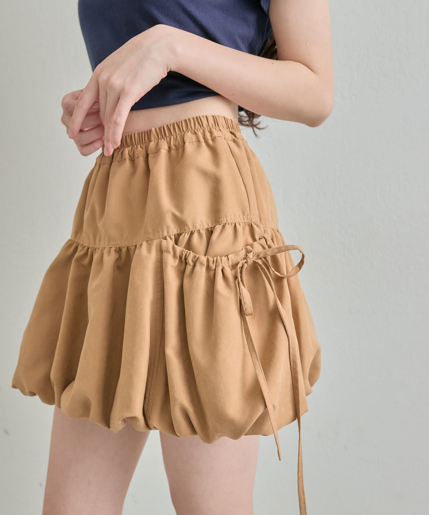 NICE CLAUP / OLIVE des OLIVE OUTLET(ナイスクラップ  / オリーブ デ オリーブ アウトレット) 【OLIVE des OLIVE】リボンポケットバルーンスカート