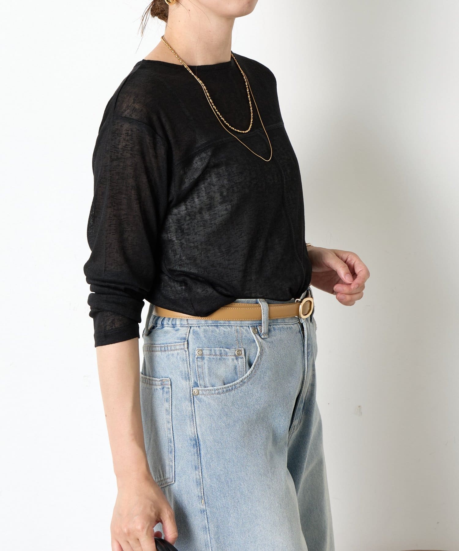 Jena　espace merveilleux(ジェナ　エスパスメルヴェイユ) ボートネックシアーカットソー