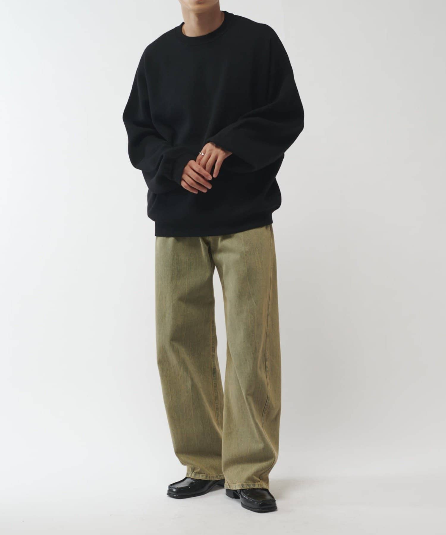 Lui's(ルイス) ウォッシャブルモダンBASICクルーネックニット