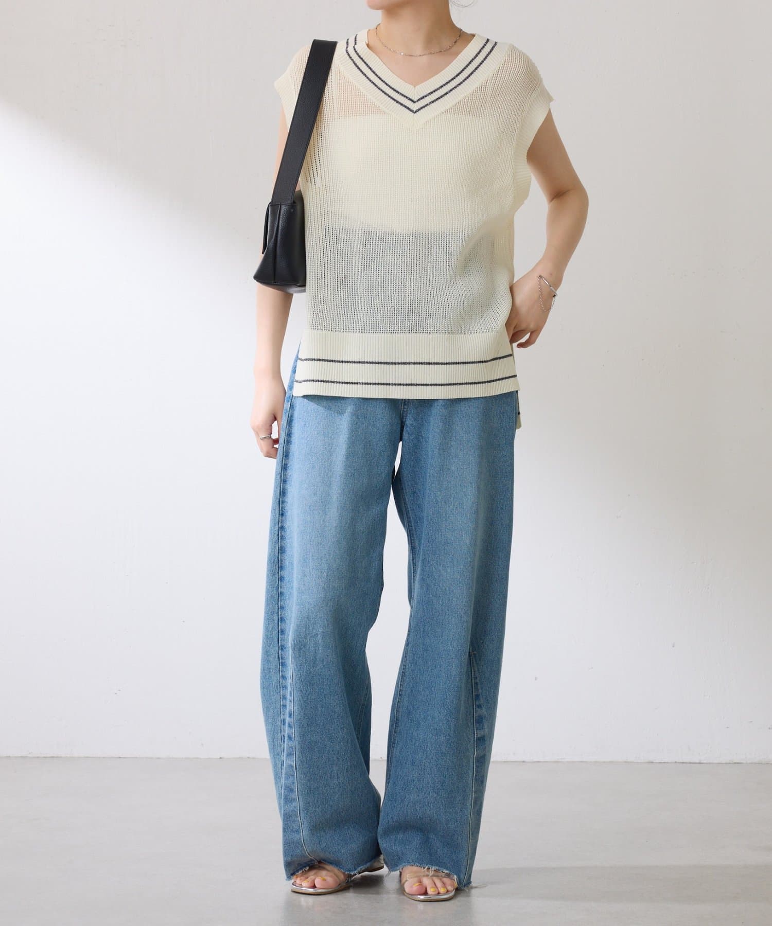 【極美品】COLLAGE GALLARDAGALANTE メッシュジレ　ベスト COLLAGE GALLARDAGALANTE（コラージュガリャルダガランテ）の