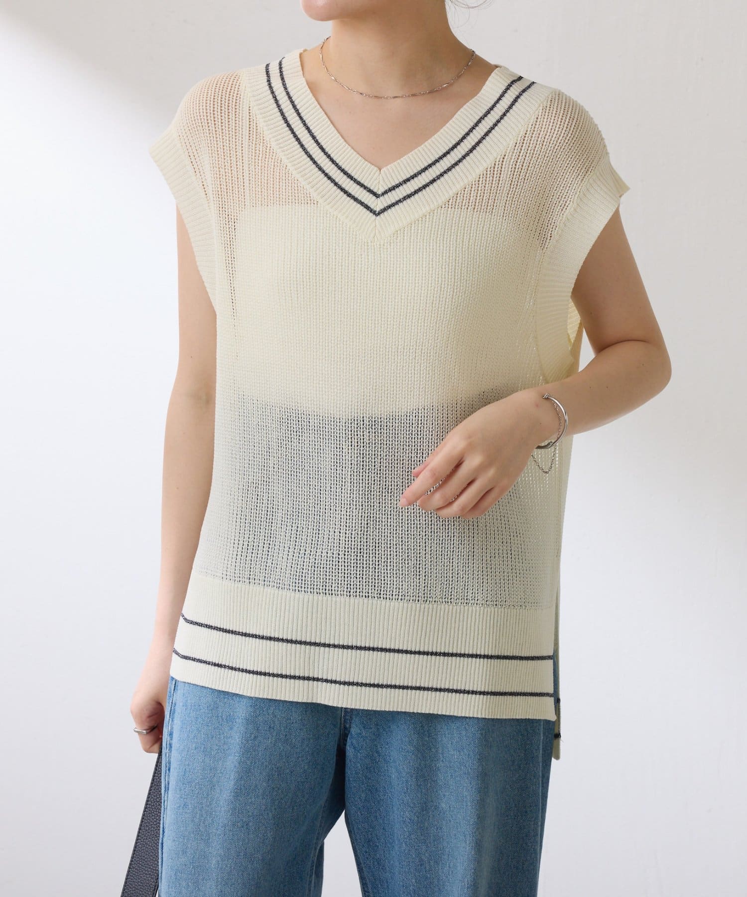【極美品】COLLAGE GALLARDAGALANTE メッシュジレ　ベスト COLLAGE GALLARDAGALANTE ベスト ジレ メッシュジレ/WEB限定