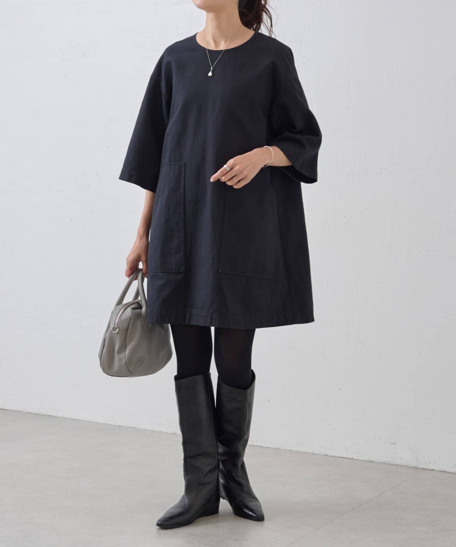 BEARDSLEY ビアズリー　コットン ニットワンピース BEARDSLEY（ビアズリー）の「コットンVネックプルオーバー