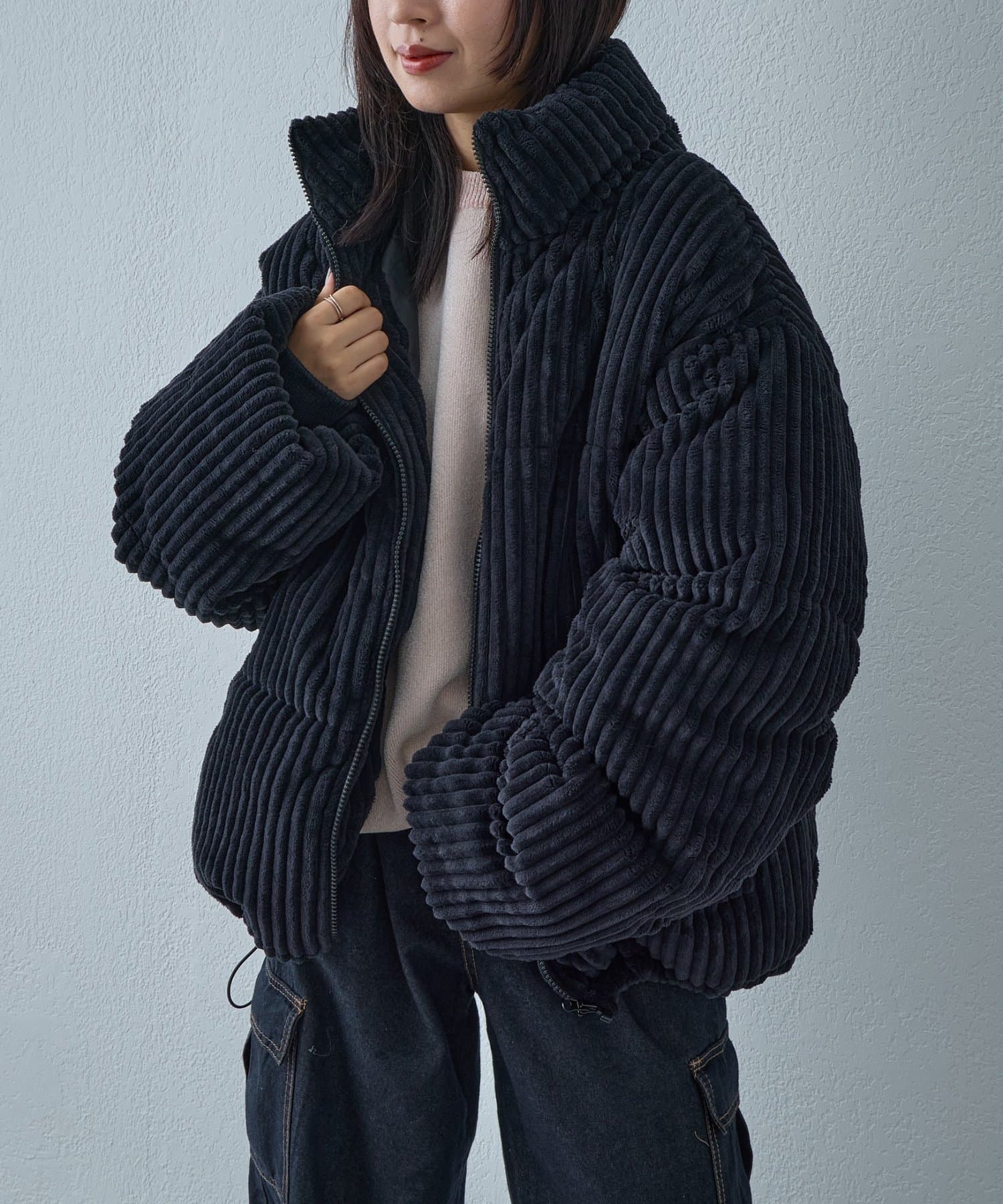 -goocy-(グーシー) ワイドコール中綿ジャケット