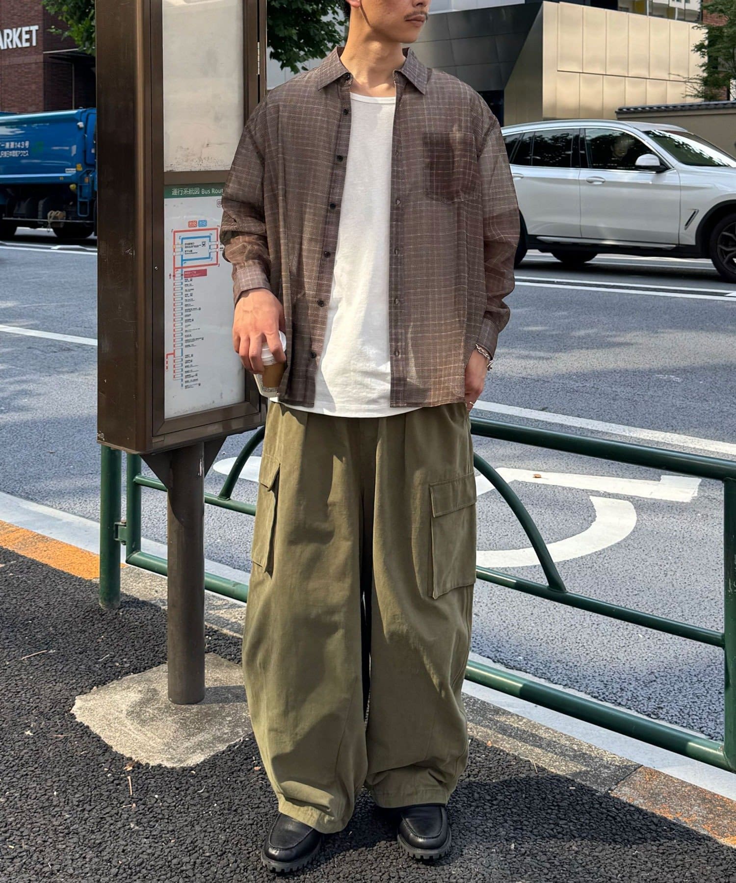 ブラウス シャツ メッシュアソート柄ロングスリーブシャツ レディース メンズ メッシュアソート柄ロングスリーブシャツ | CIAOPANIC(チャオ