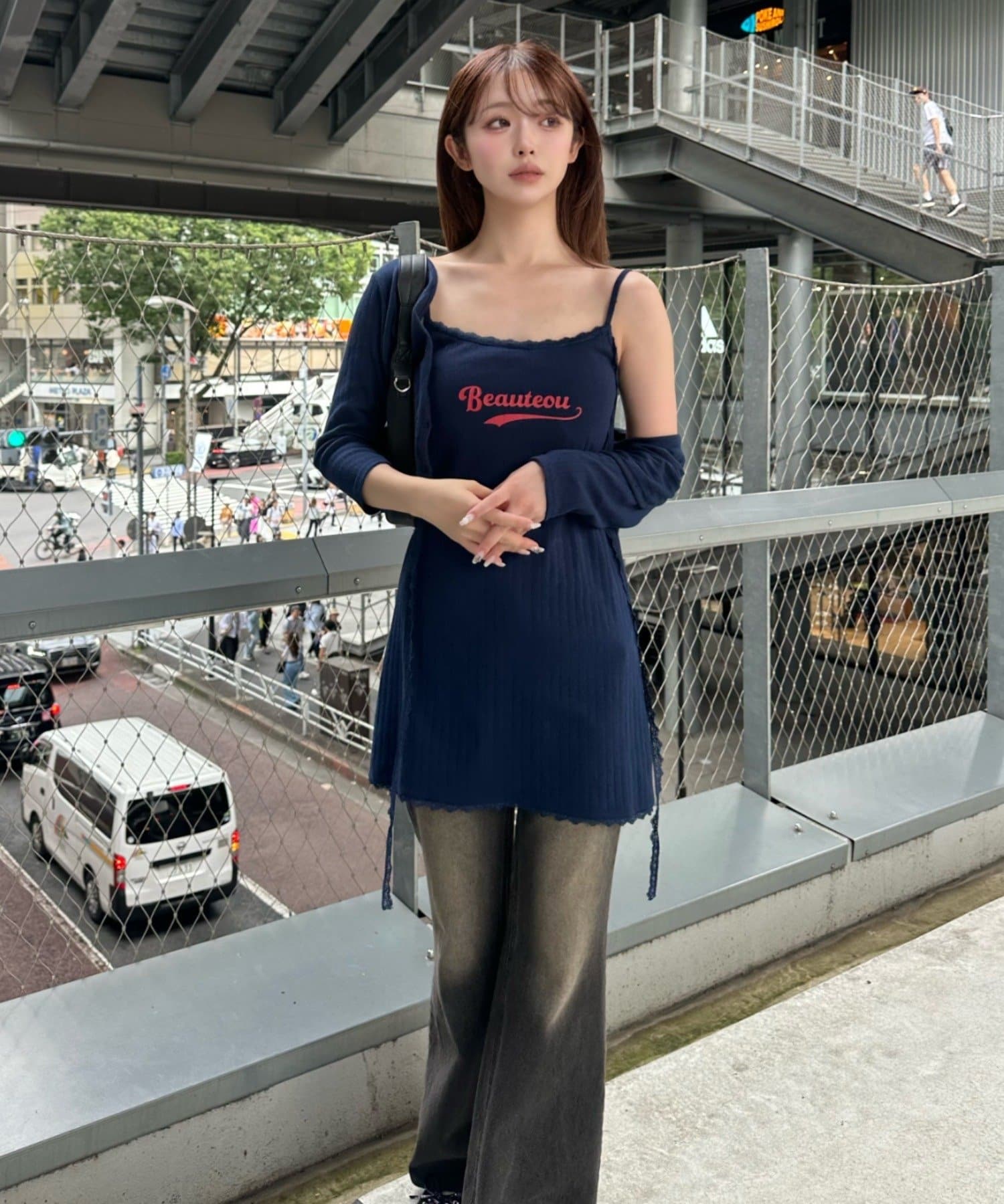 RAY CASSIN(レイカズン) 【パット付き】キャミミニワンピショートカーデSET
