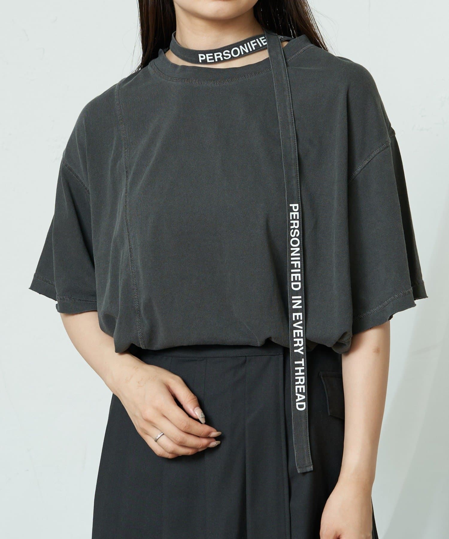 OUTLET(アウトレット) 【RAY CASSIN】ピグメントチョーカールーズTシャツ