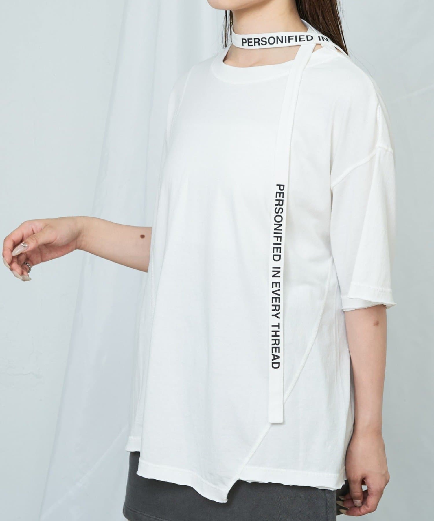 OUTLET(アウトレット) 【RAY CASSIN】ピグメントチョーカールーズTシャツ