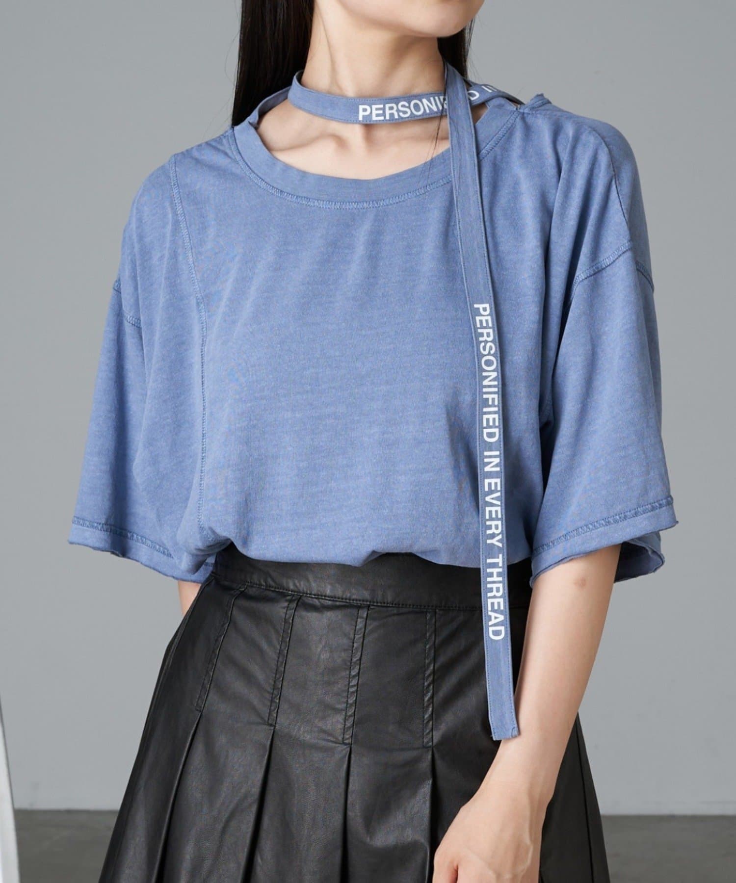 OUTLET(アウトレット) 【RAY CASSIN】ピグメントチョーカールーズTシャツ