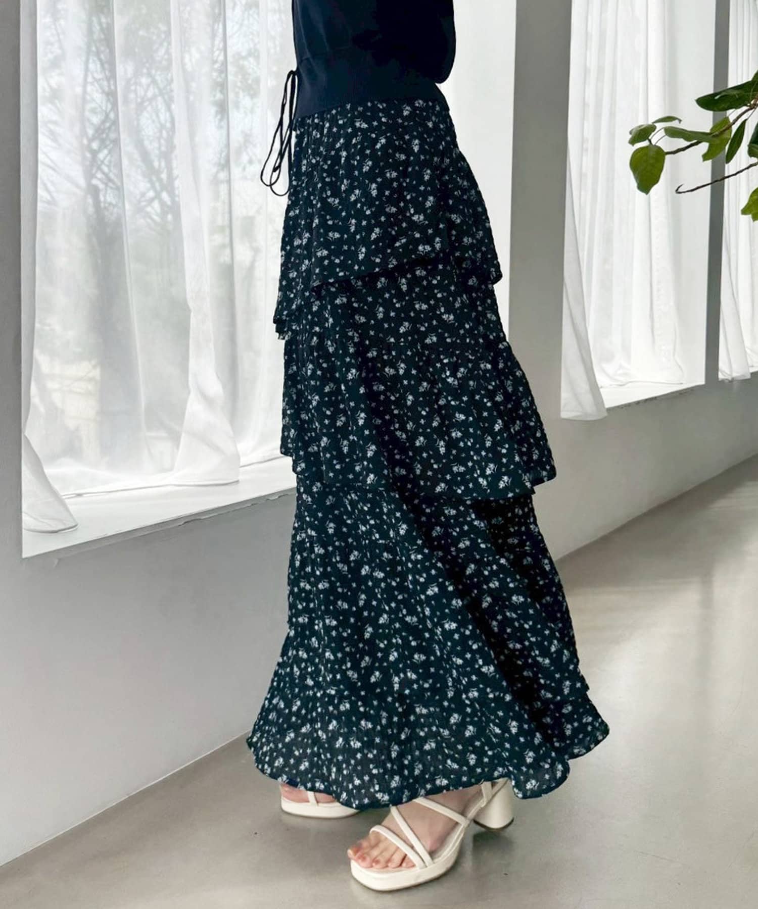NICE CLAUP / OLIVE des OLIVE OUTLET(ナイスクラップ  / オリーブ デ オリーブ アウトレット) 【one after another】フリルティアードスカート