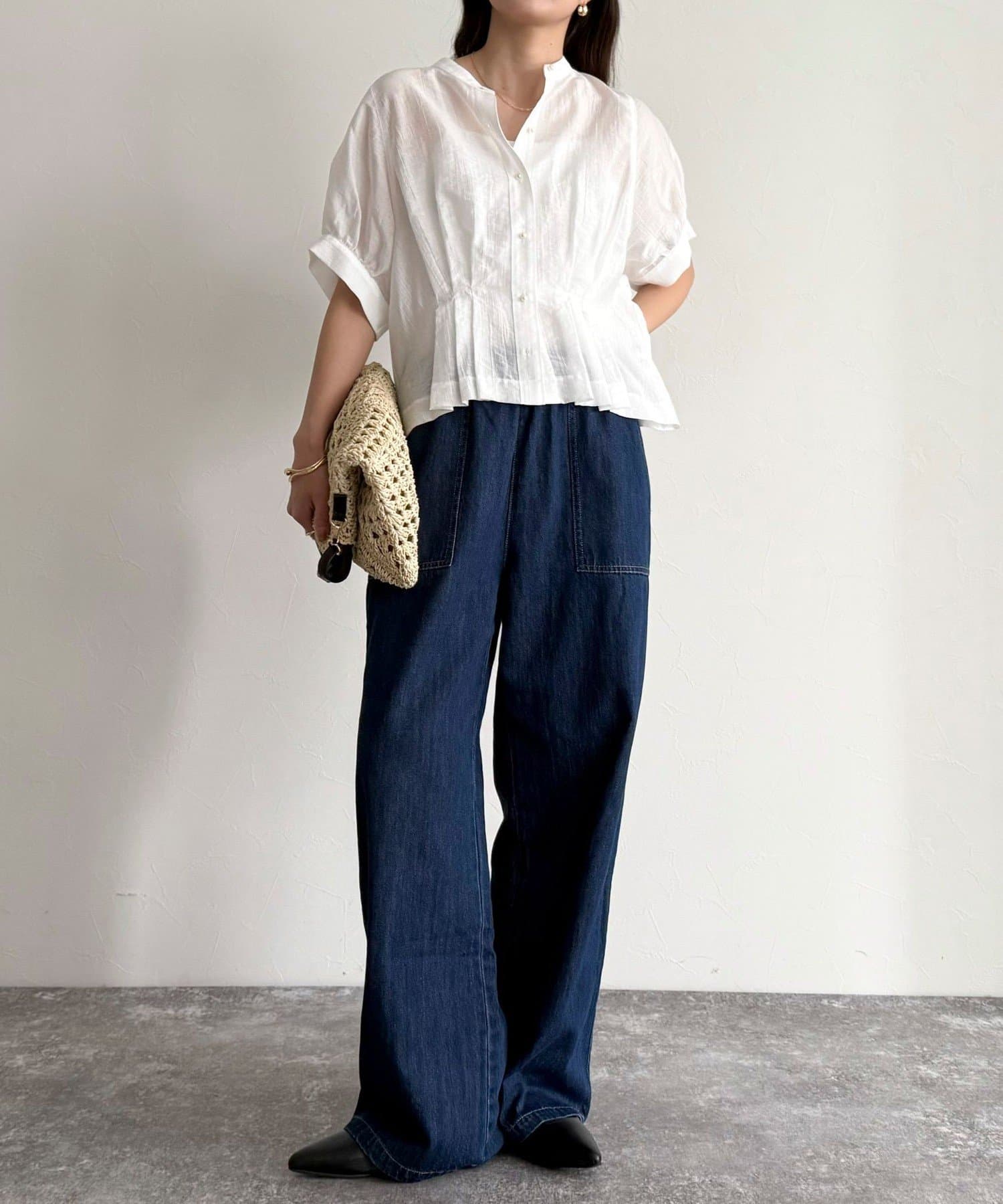 24SS完売品 フレディ＆グロスター クロップドハーフスリーブブラウス クロップドハーフスリーブブラウス | FREDY & GLOSTER(フレディ