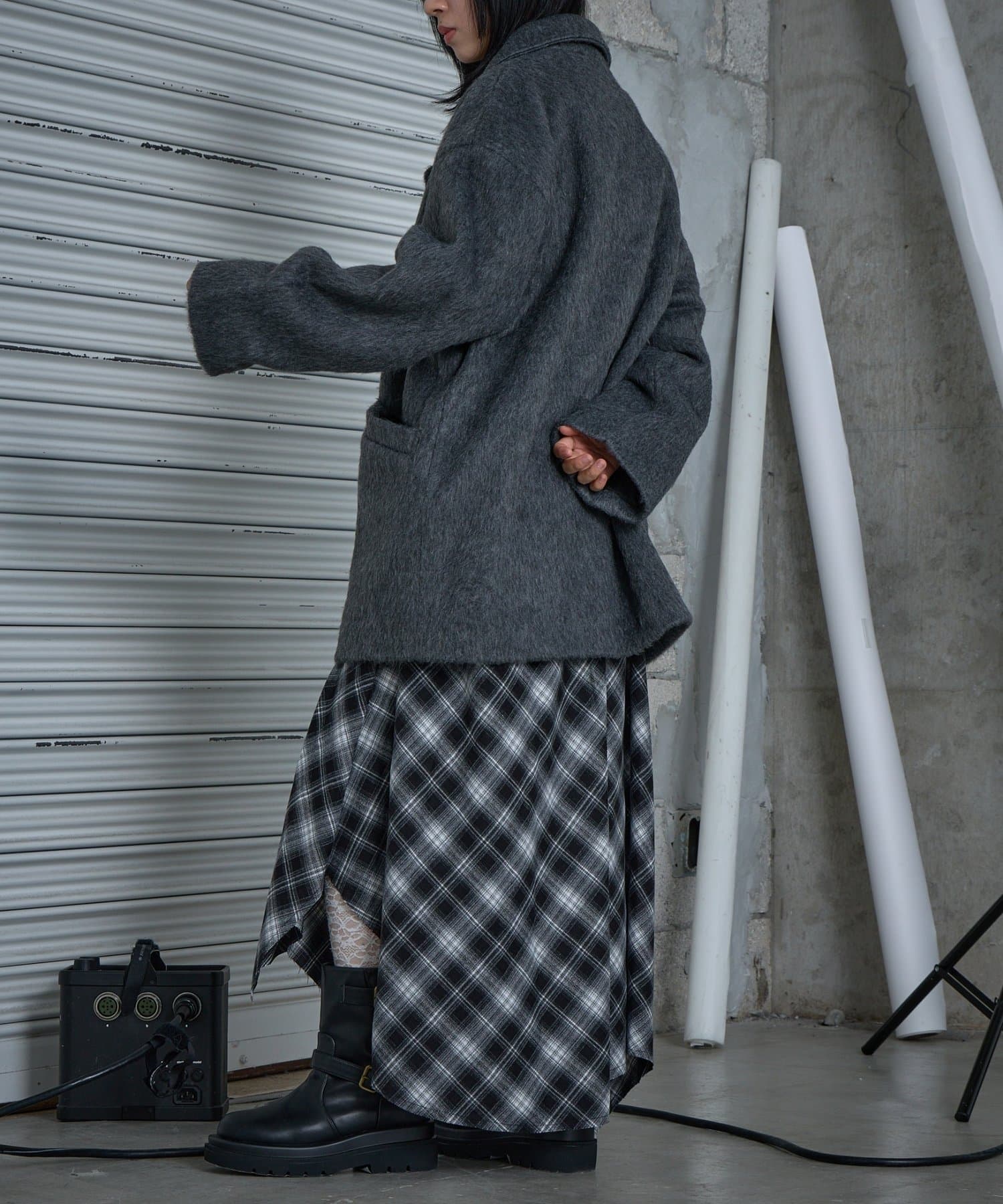 -goocy-(グーシー) シャギーテーラーコート