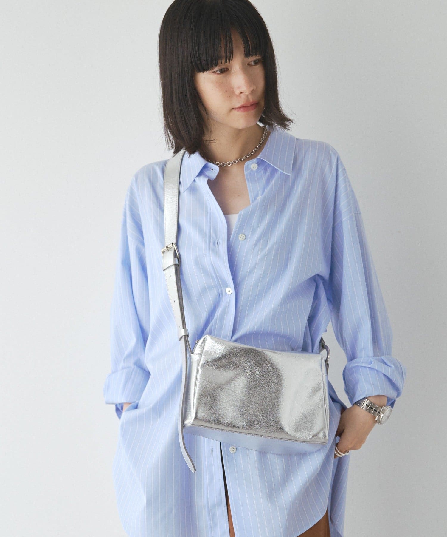 russet(ラシット) レザースクエアショルダーバッグ