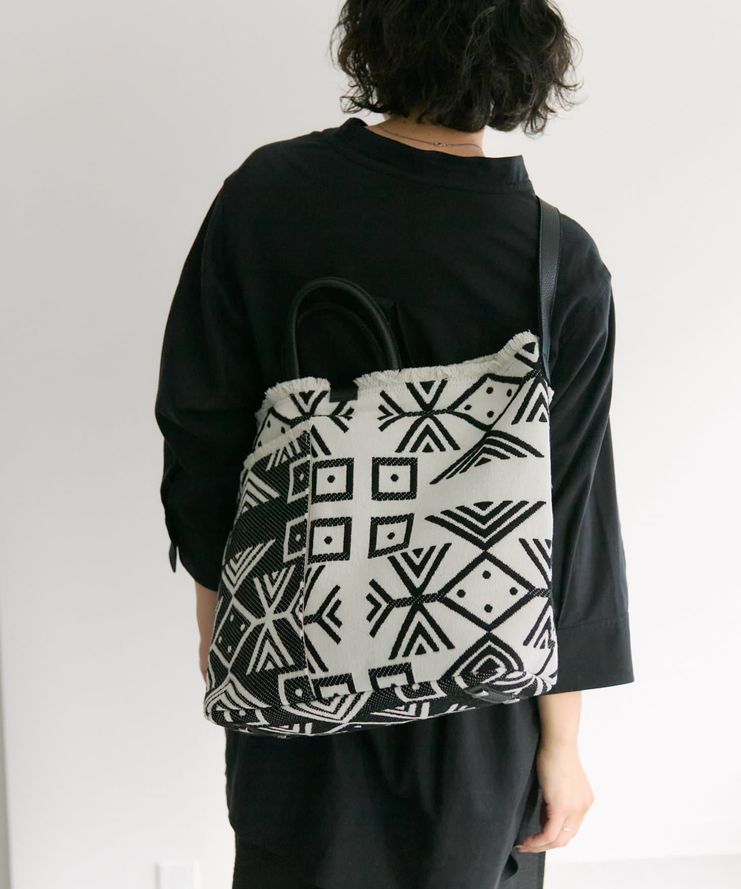 OUTLET(アウトレット) 【ear PAPILLONNER】コットン2WAYトートバッグ　L