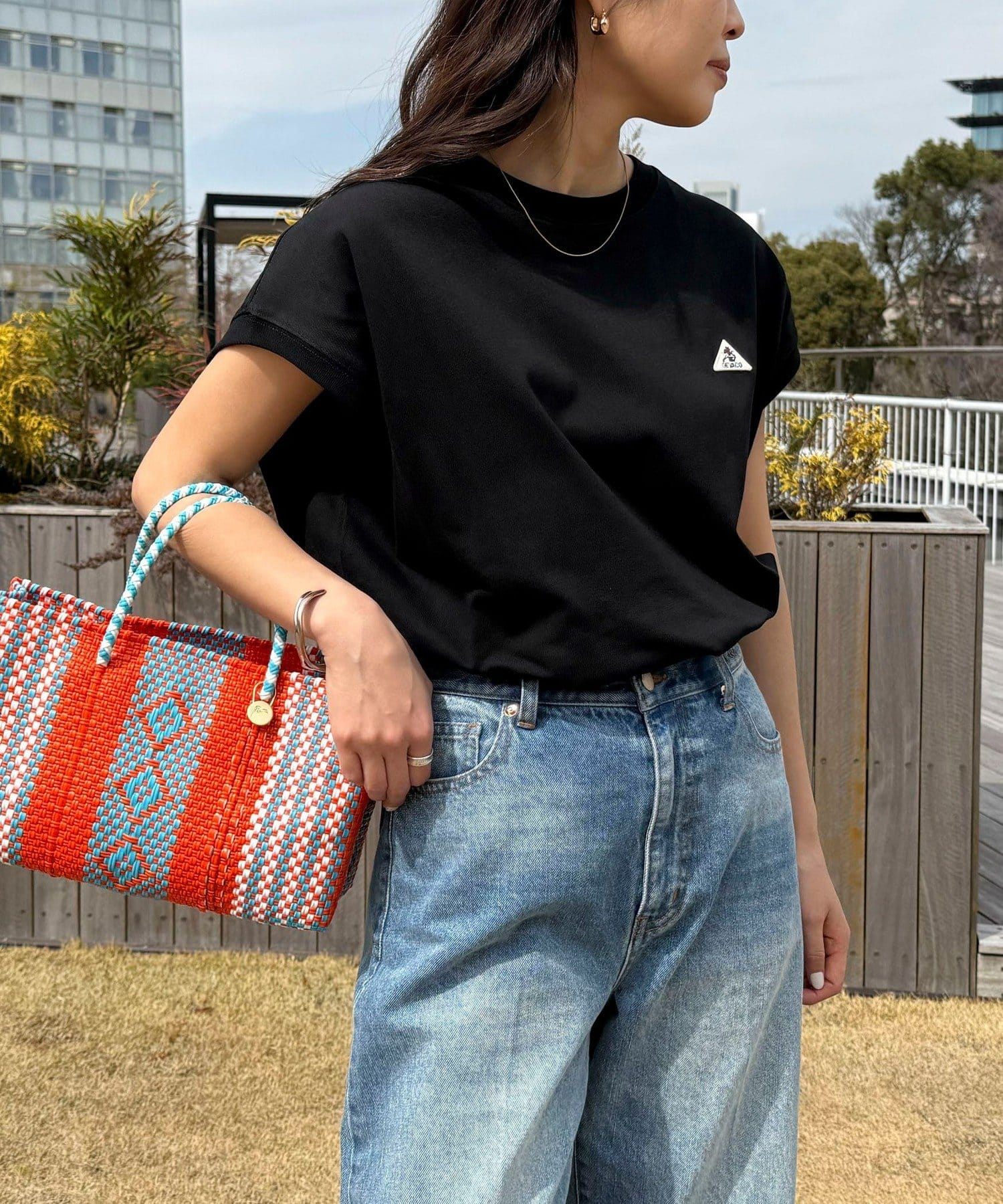 FREDY & GLOSTER(フレディ アンド グロスター) 【GEVACO/ゲバコ】クルーネックフレンチスリーブTシャツ