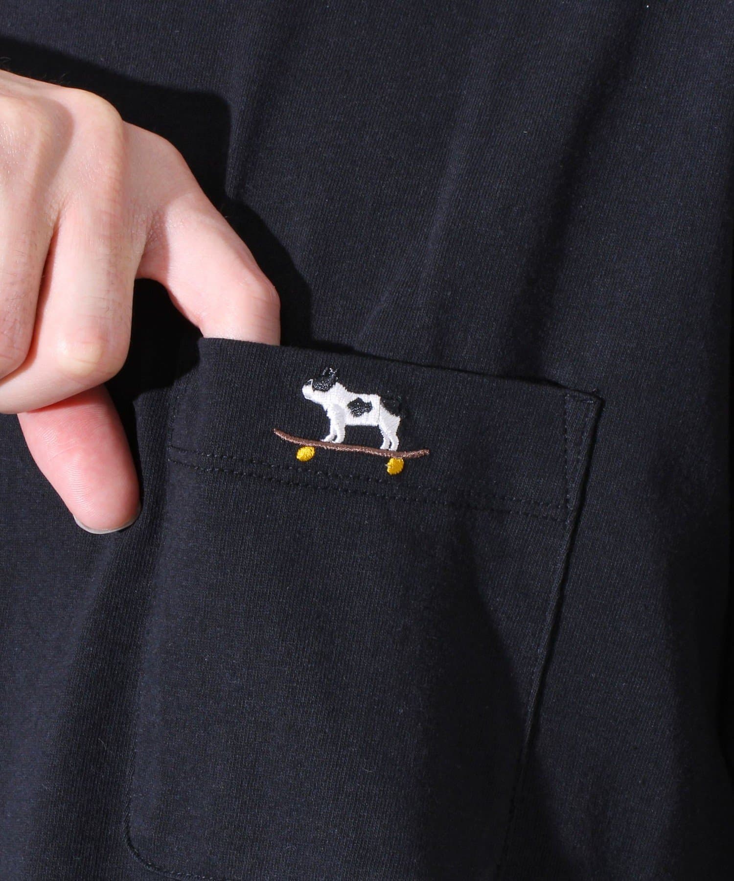 FREDY & GLOSTER(フレディ アンド グロスター) 【GLOSTER】オープンエンド天竺フレブルポケT クルーネックTシャツ