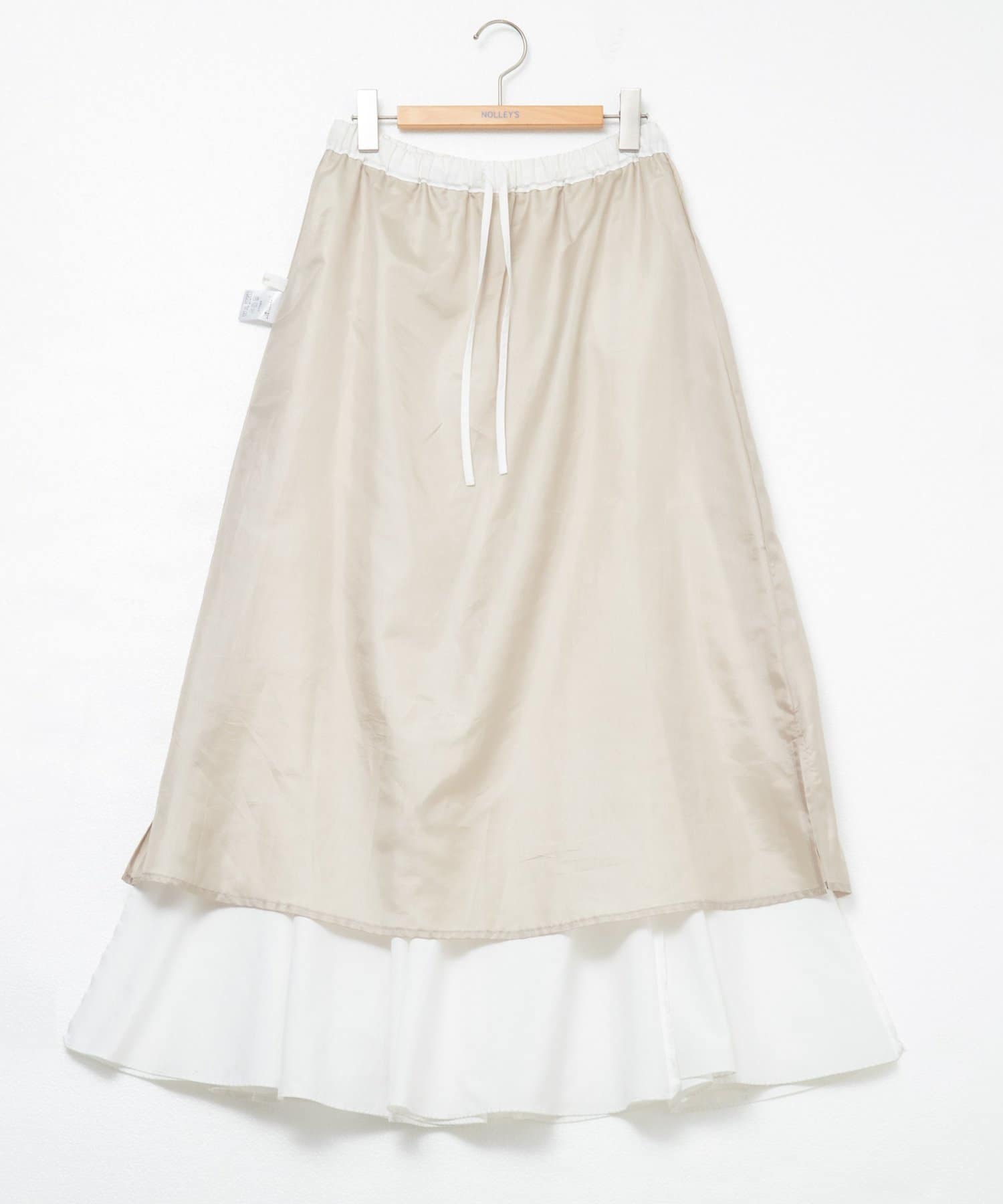 NOLLEY'S(ノーリーズ) 【追加】ウォッシャブルヴィンテージタフタマチ入りマキシスカート