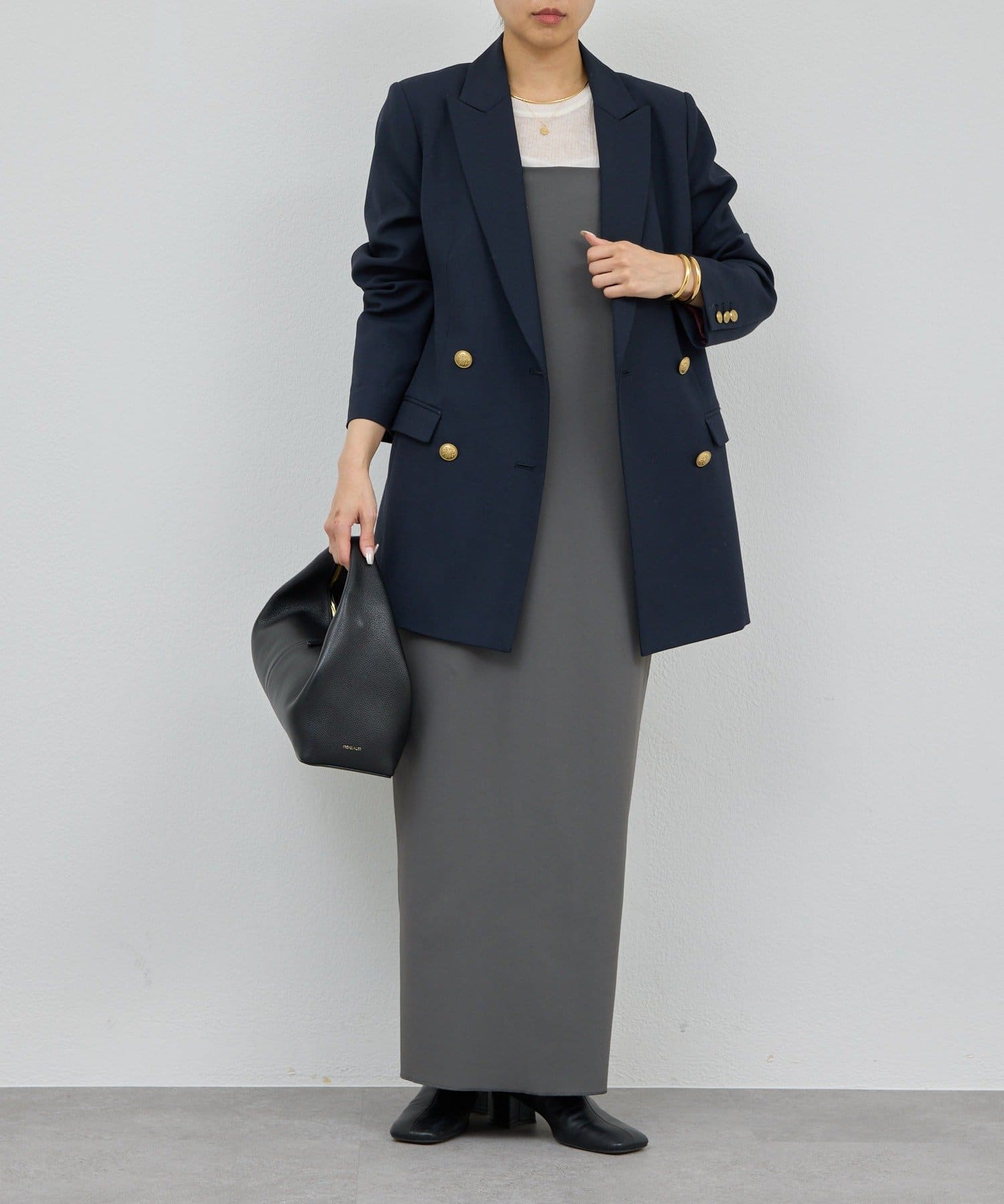 GALLARDAGALANTE(ガリャルダガランテ) 【新色CGY登場！】【3サイズ展開】ストレッチマキシキャミワンピース