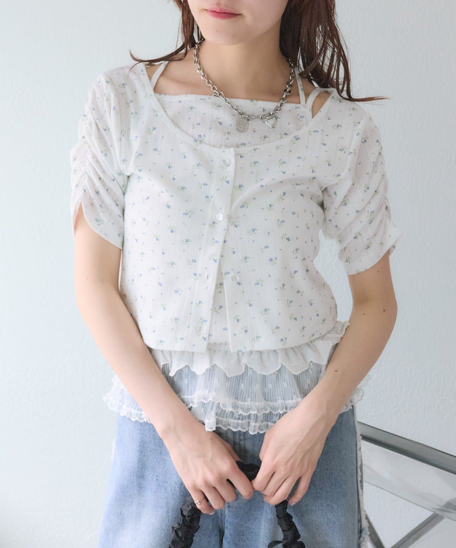 w closet(ダブルクローゼット) ホルターレイヤードSET