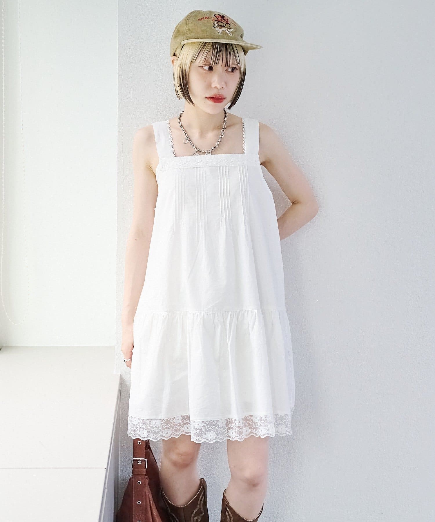 vintageレースミニワンピース | w closet(ダブルクローゼット