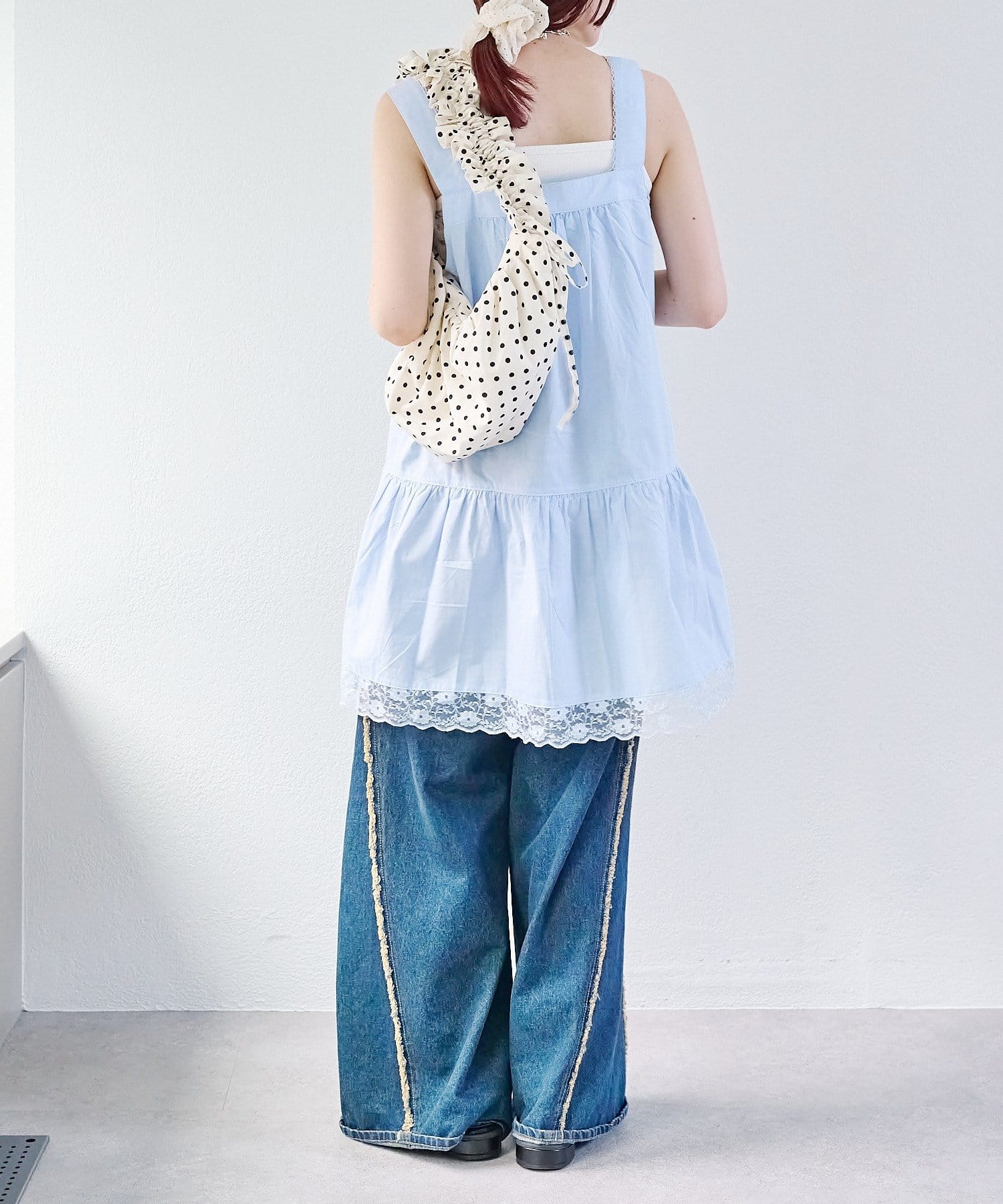 w closet(ダブルクローゼット) vintageレースミニワンピース