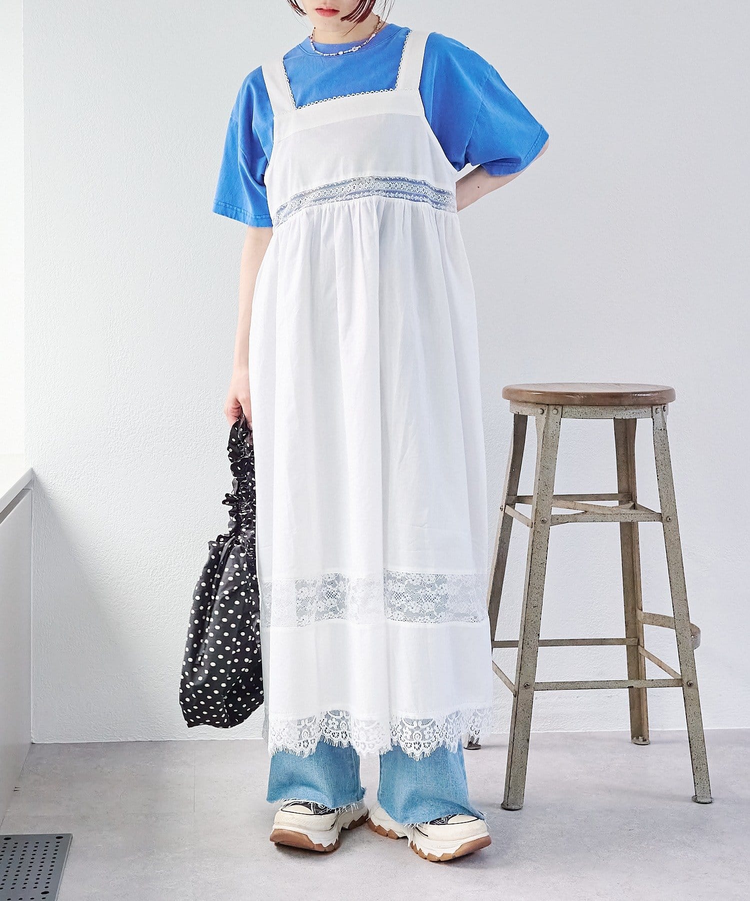 vintageレースロングワンピース | w closet(ダブルクローゼット