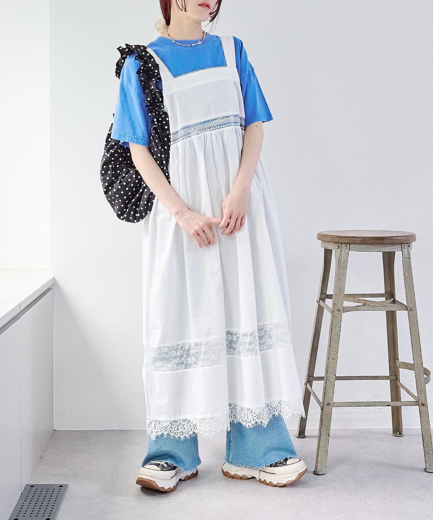 vintageレースロングワンピース | w closet(ダブルクローゼット