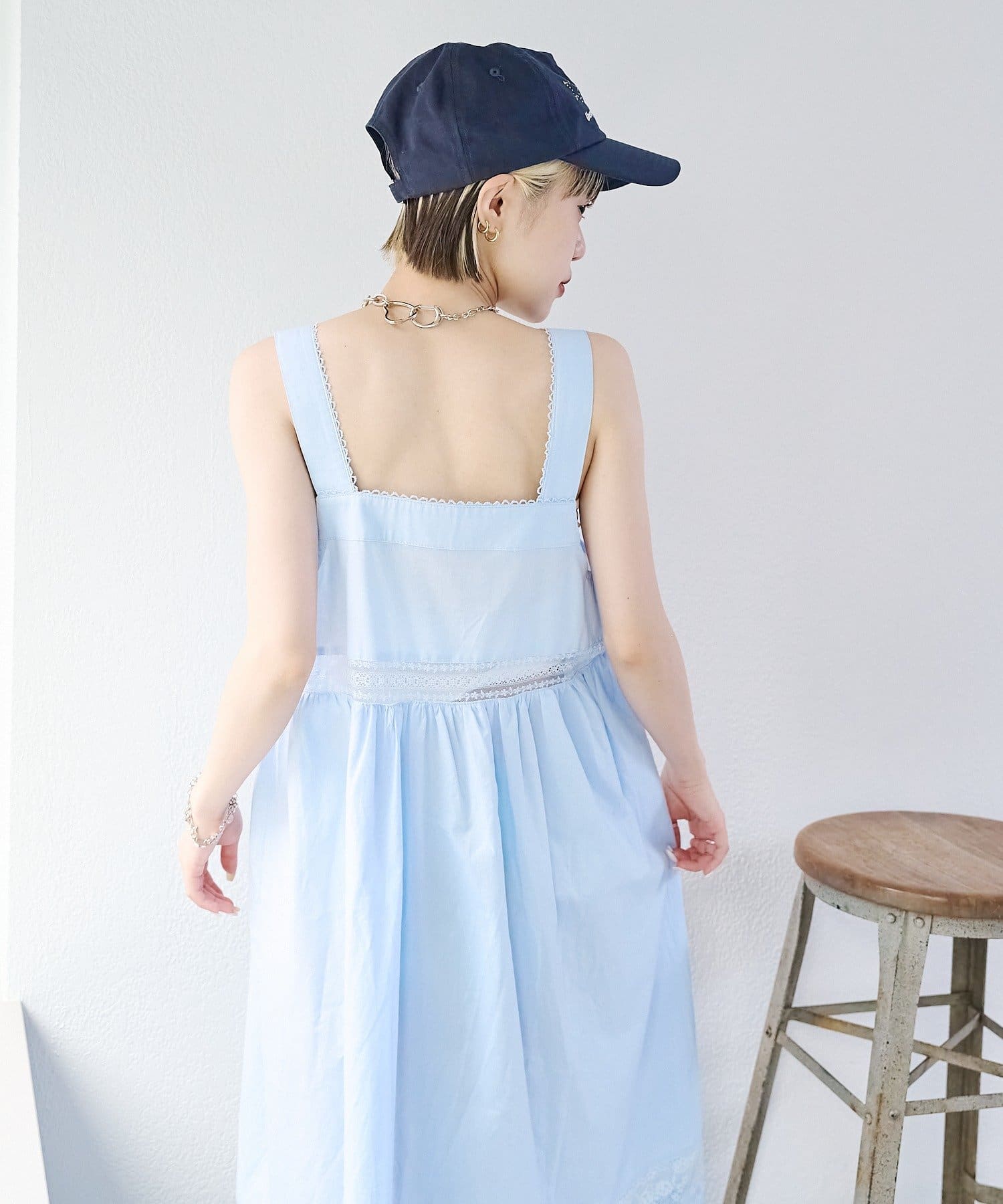 w closet(ダブルクローゼット) vintageレースロングワンピース